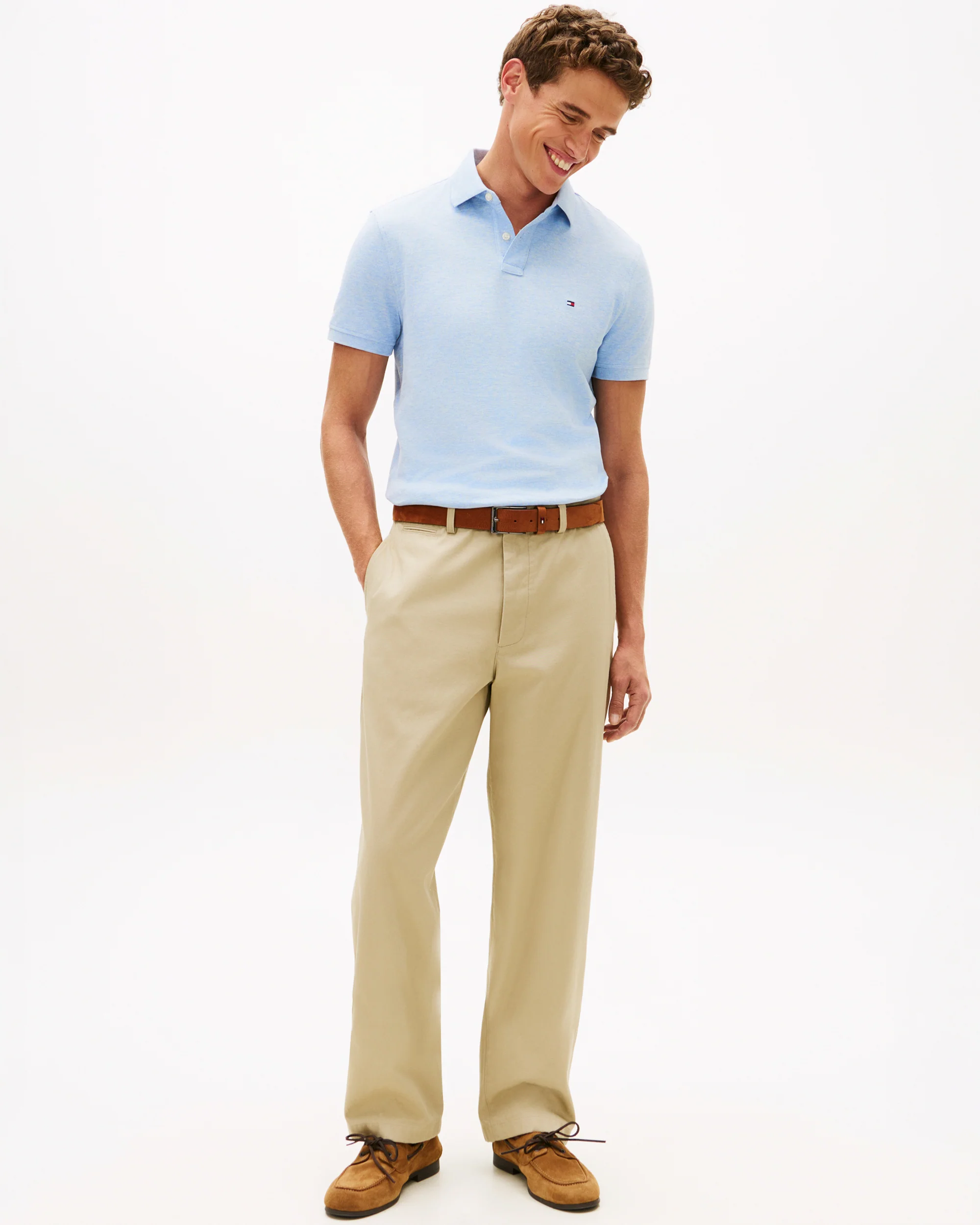 Tommy Hilfiger 1985 Regular Fit Mens Polo - Vessel Blue Heather - Image 3