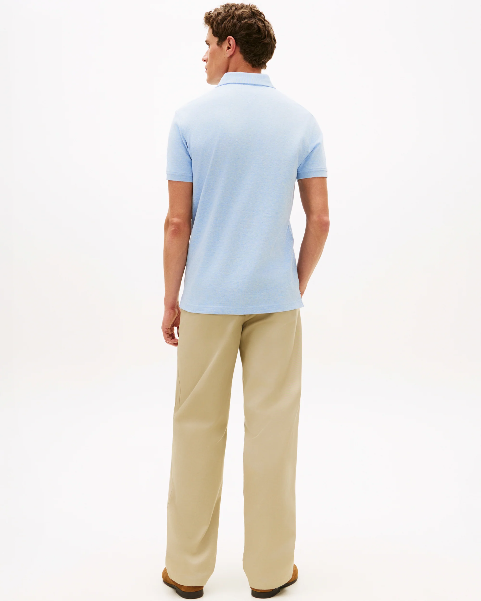 Tommy Hilfiger 1985 Regular Fit Mens Polo - Vessel Blue Heather - Image 4