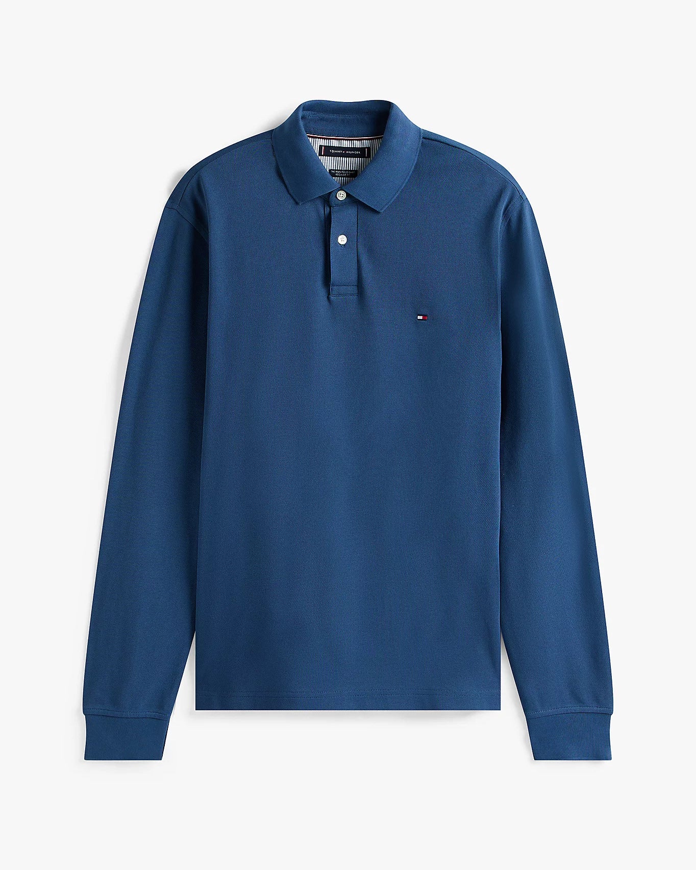 Tommy Hilfiger 1985 Regular Long Sleeve Mens Polo Shirt - Aegean Sea - Image 5