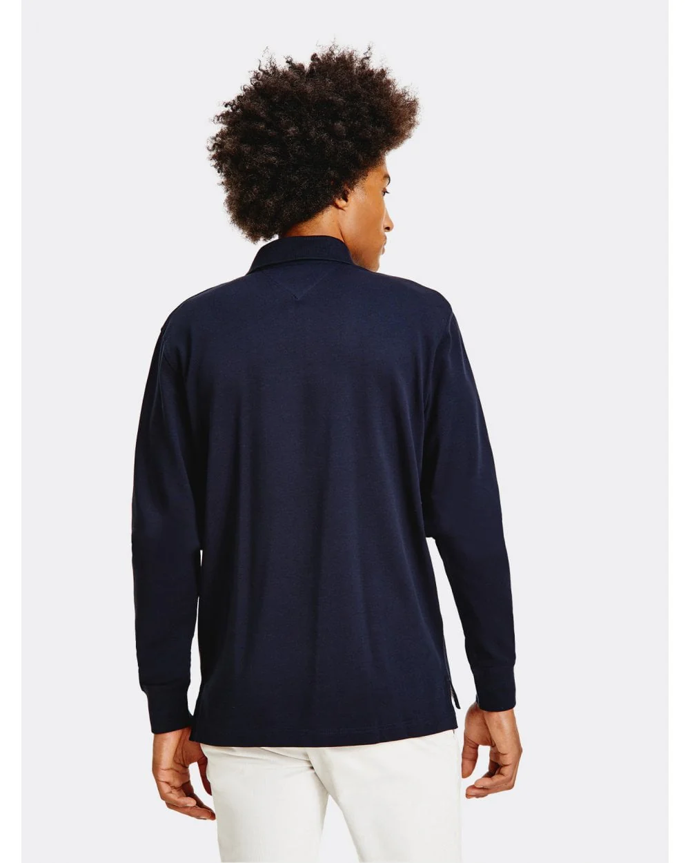 Tommy Hilfiger 1985 Regular Long Sleeve Mens Polo Shirt - Desert Sky - Image 3