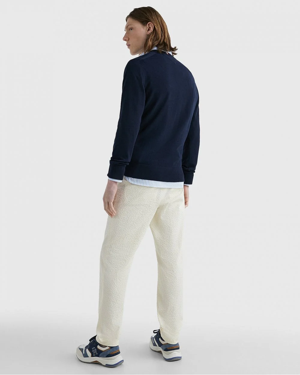Tommy Hilfiger 1985 V-Neck Mens Sweatshirt - Desert Sky - Image 4