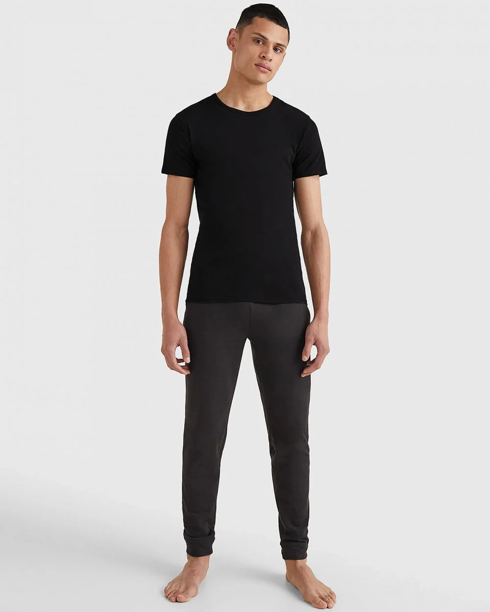 Tommy Hilfiger 3 Pack Essential Mens Stretch T-Shirts - Black/Black/Black - Image 4