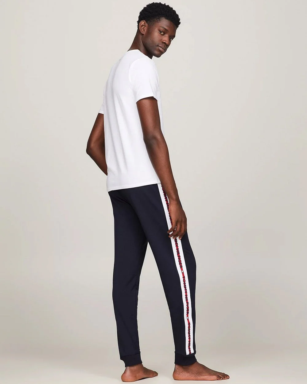 Tommy Hilfiger 3 Pack Essential Mens Stretch T-Shirts - Black/White/Grey Heather - Image 5
