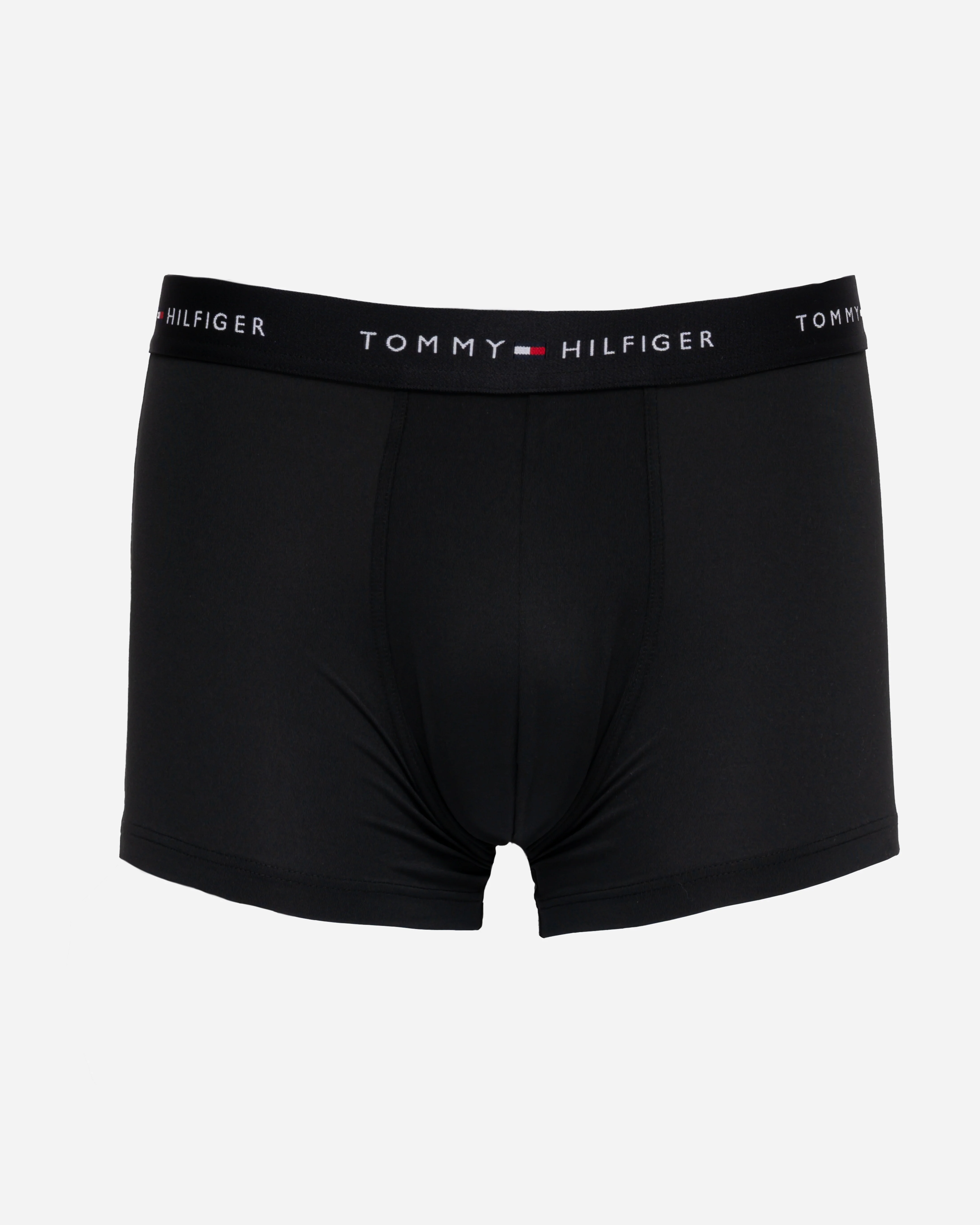 Tommy Hilfiger 3 Pack Logo Waistband Mens Trunks - Black/Black/Black - Image 2