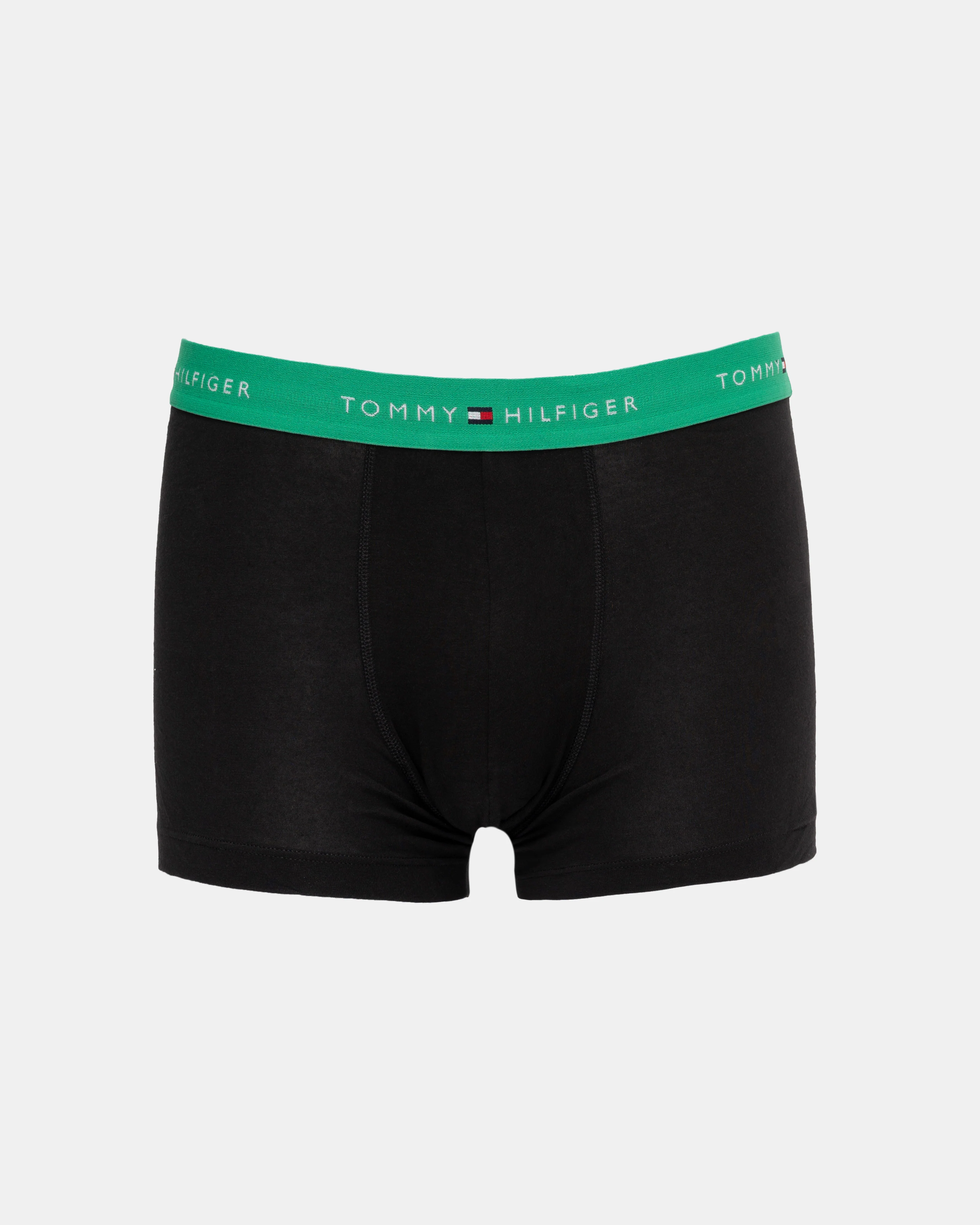 Tommy Hilfiger 3 Pack Mens Colour Waistband Trunks - B-Mint/Green/Navy - Image 4
