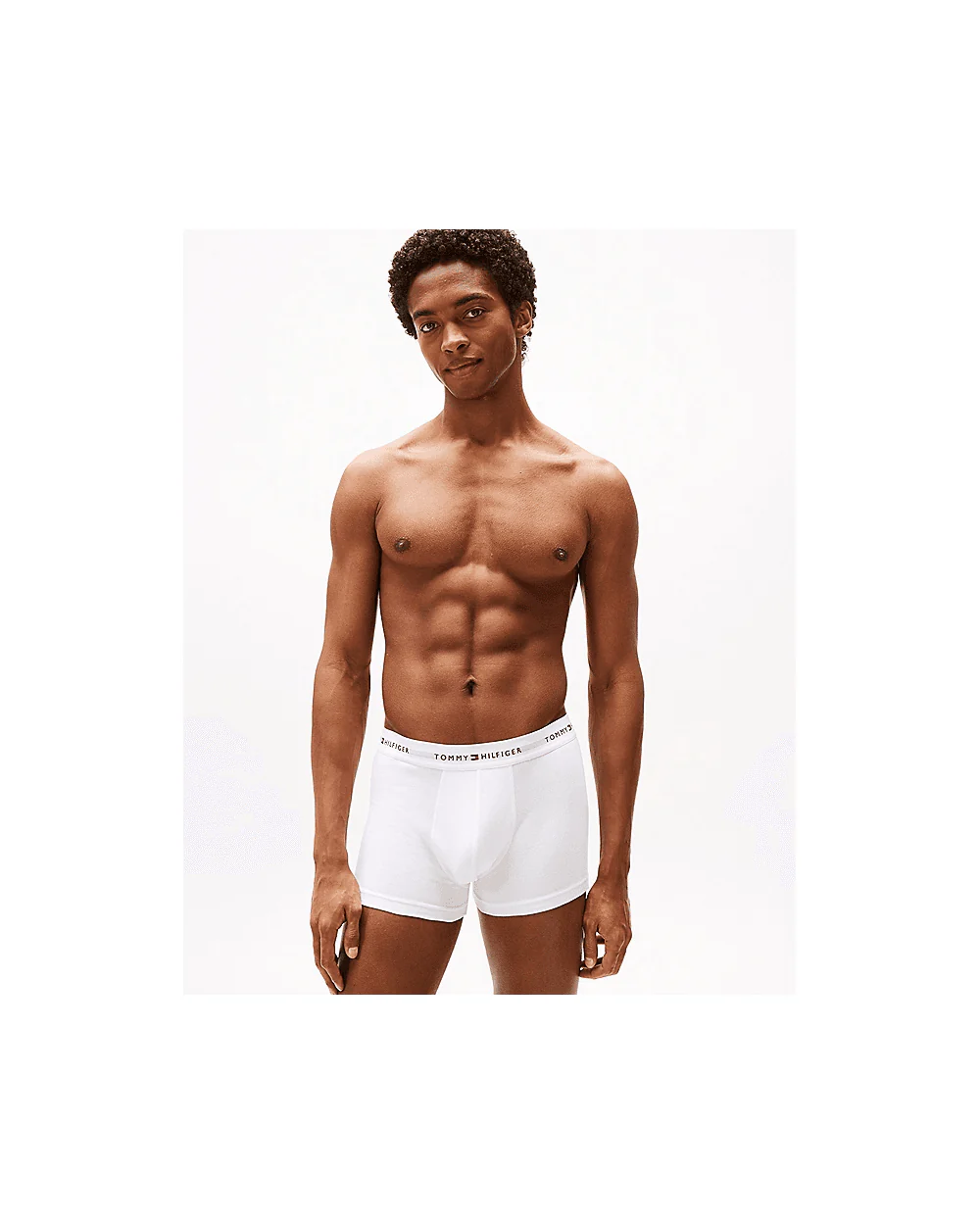 Tommy Hilfiger 3 Pack Mens Contrast Trunks - White/White/White - Image 2