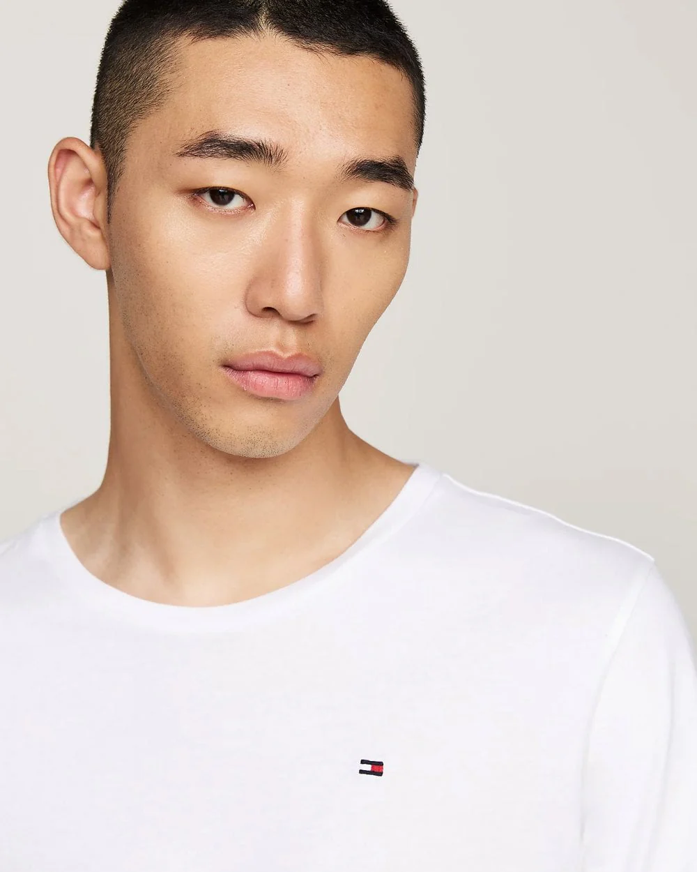 Tommy Hilfiger 3 Pack Mens Long Sleeve T-Shirts - White/Black/Grey Heather - Image 4