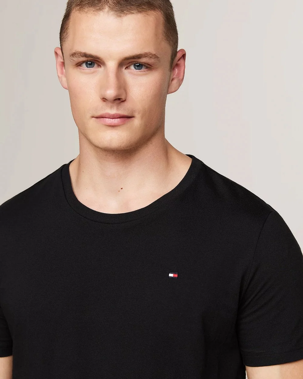 Tommy Hilfiger 3 Pack Mens T-Shirts - Black/Black/Black - Image 3