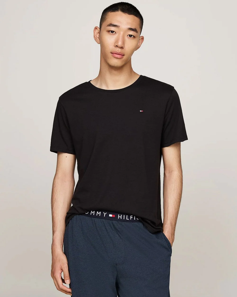 Tommy Hilfiger 3 Pack Mens T-Shirts - White/Black/Grey Heather - Image 3