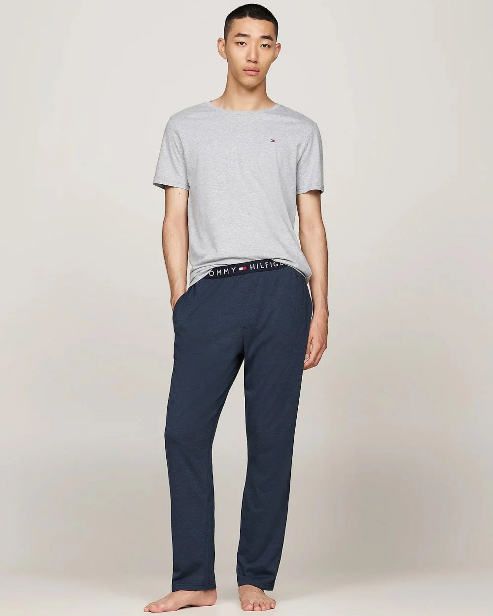 Tommy Hilfiger 3 Pack Mens T-Shirts - White/Black/Grey Heather - Image 7