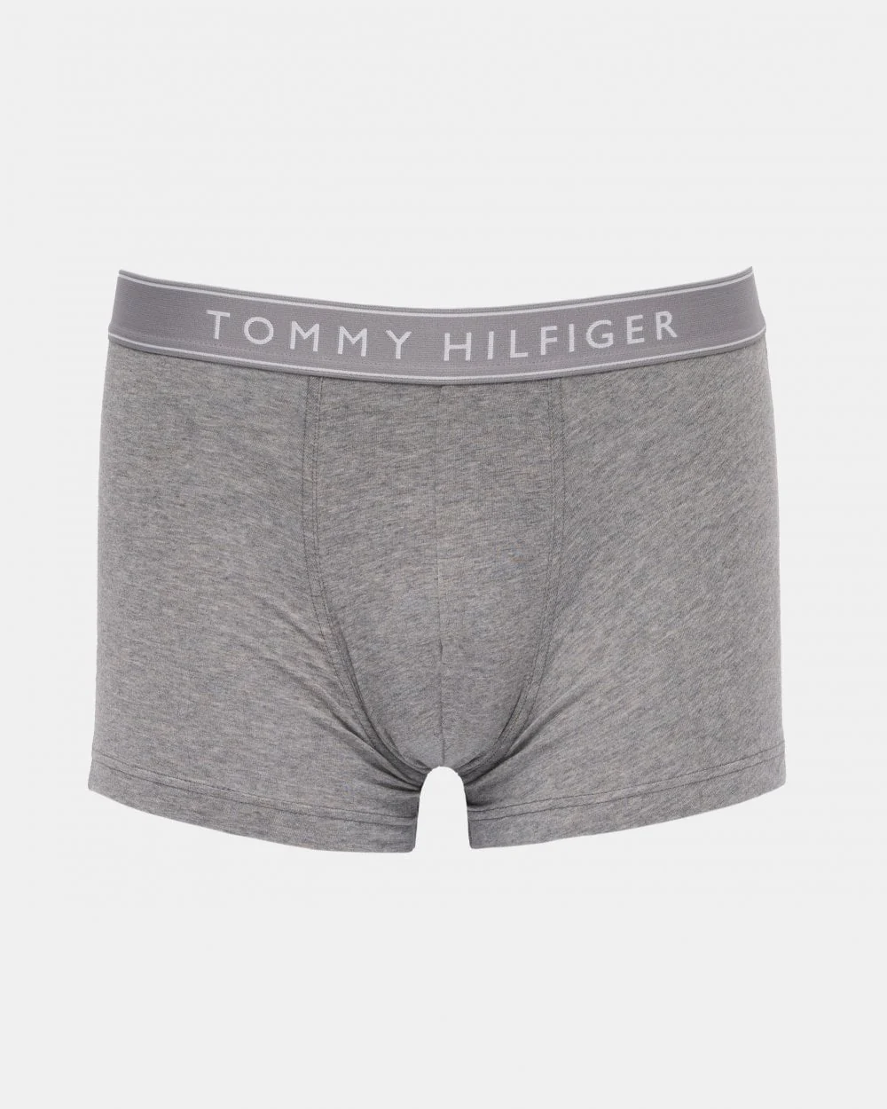 Tommy Hilfiger 3 Pack Mens Tonal Trunks - Mid Heather/ Black/ TH White - Image 4
