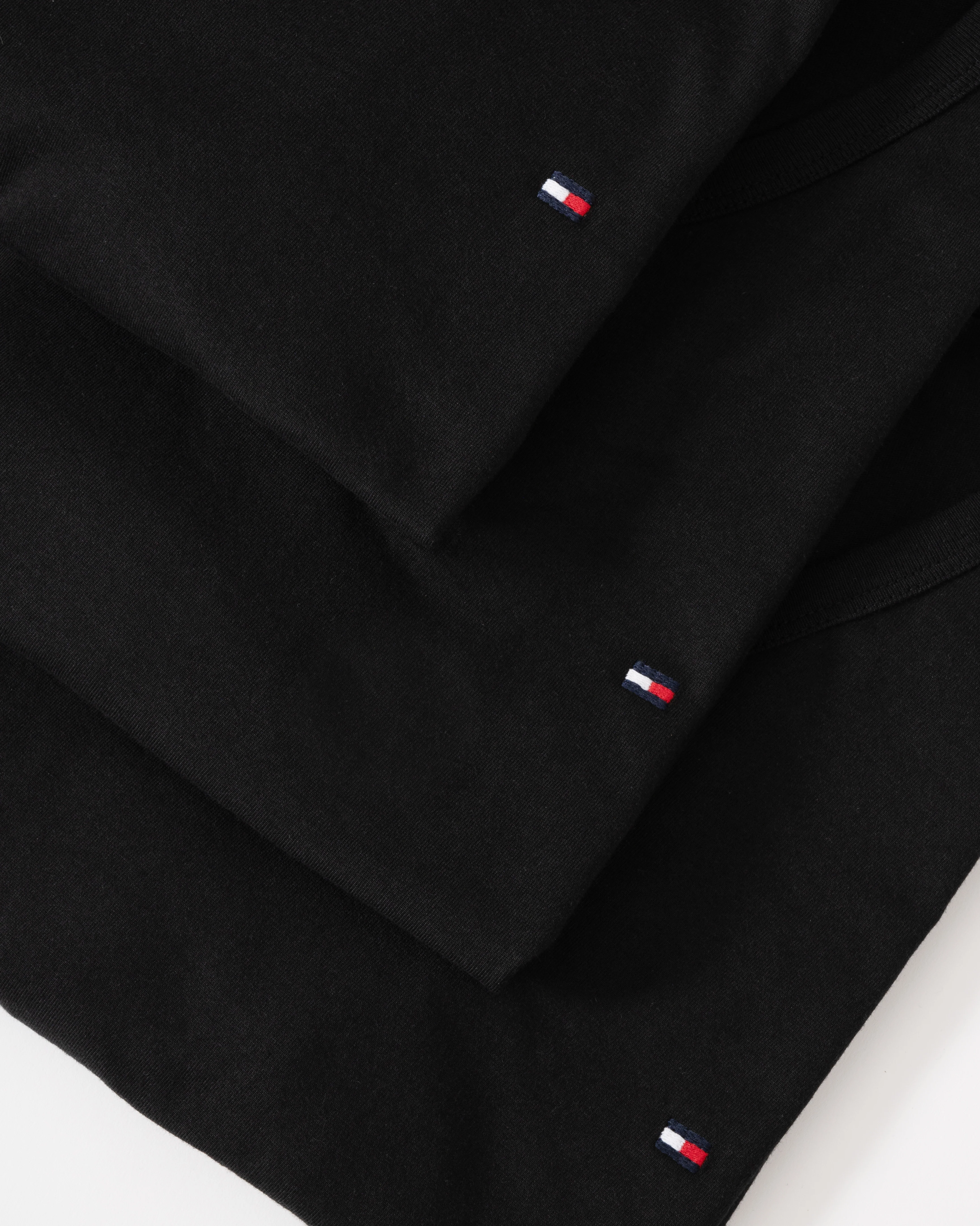 Tommy Hilfiger 3 Pack Mens V-Neck T-Shirts - Black/Black/Black - Image 2