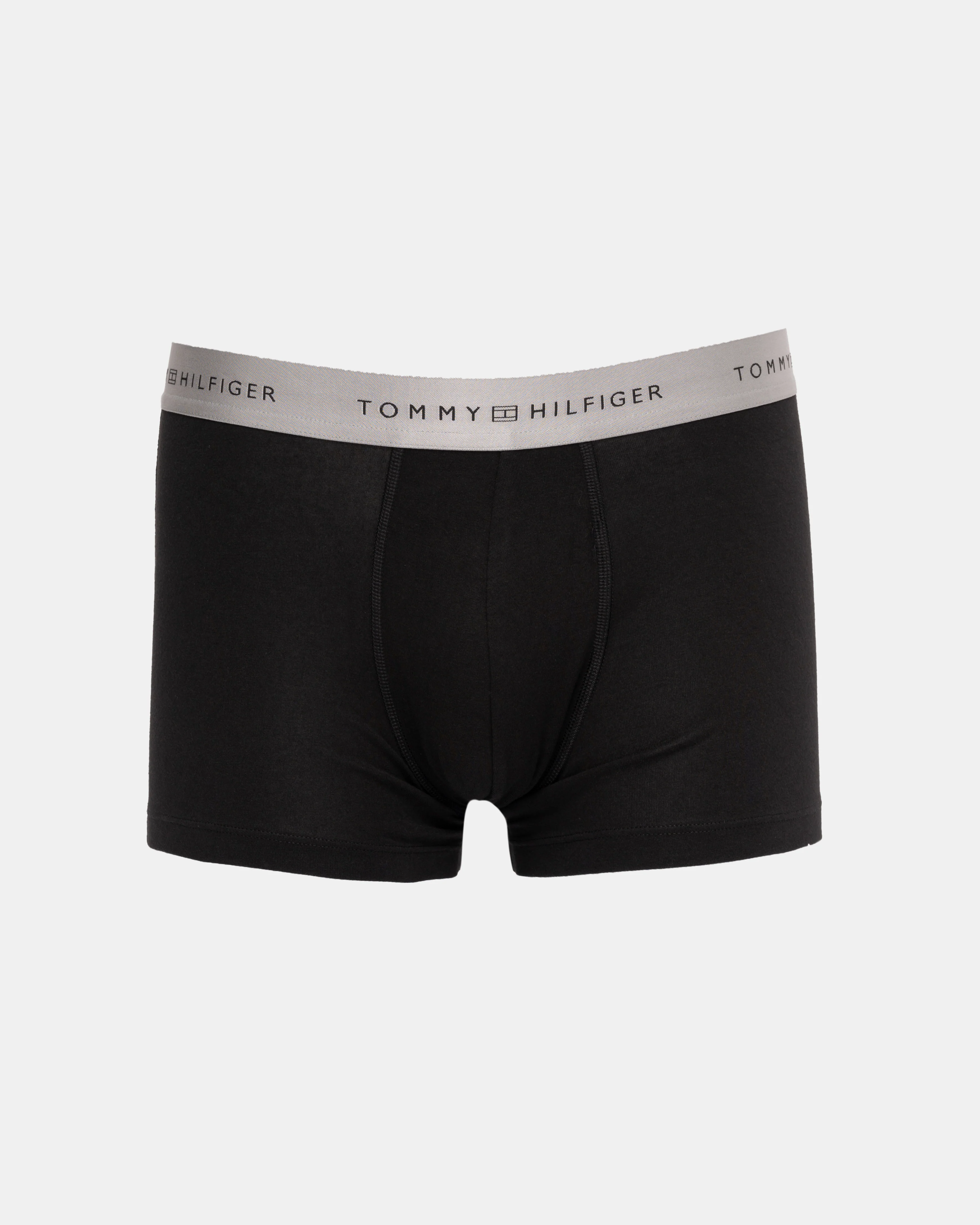 Tommy Hilfiger 3 Pack Metallic Waistband Mens Trunks - B-Black/Desert Sky/Silver - Image 3