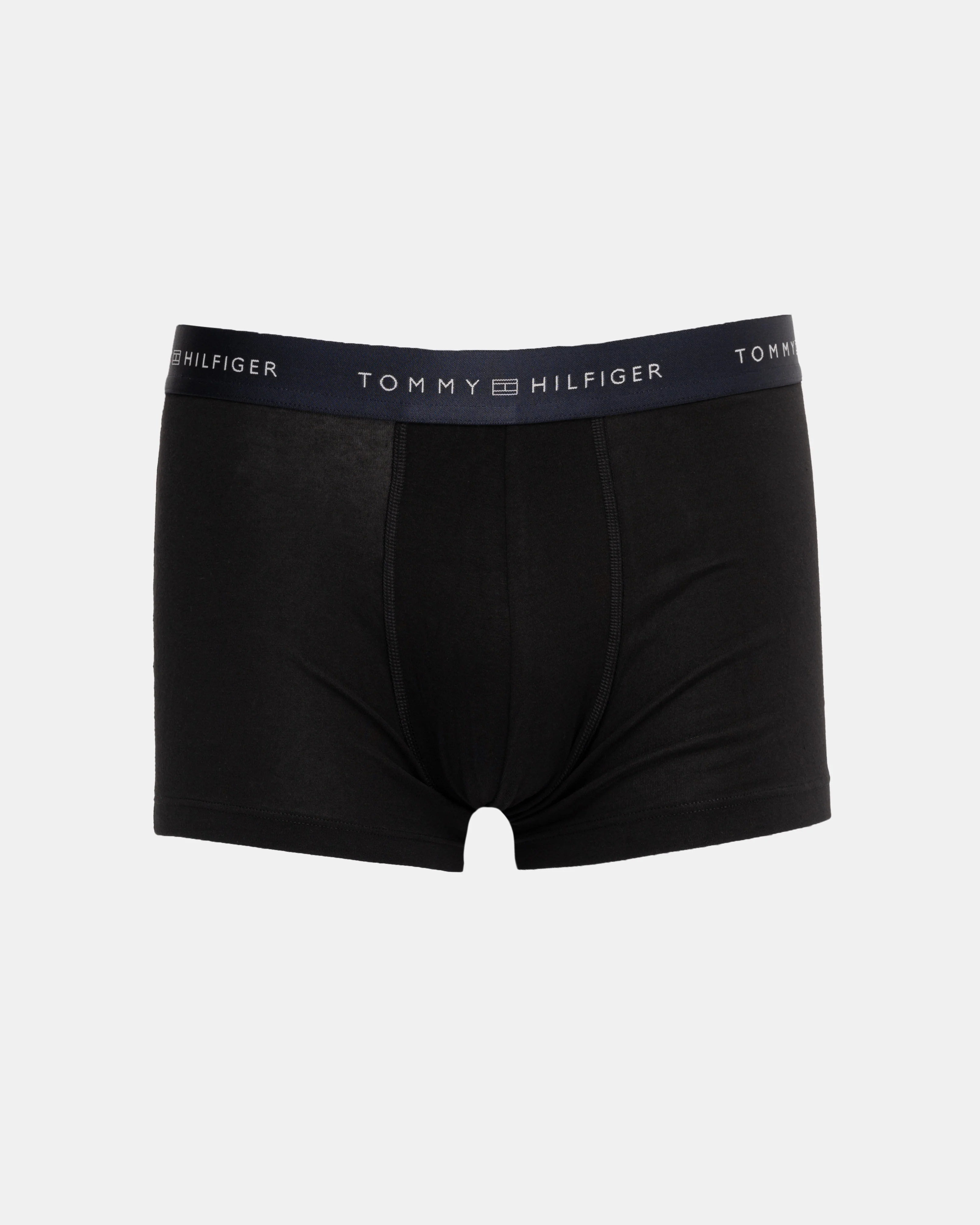 Tommy Hilfiger 3 Pack Metallic Waistband Mens Trunks - B-Black/Desert Sky/Silver - Image 4