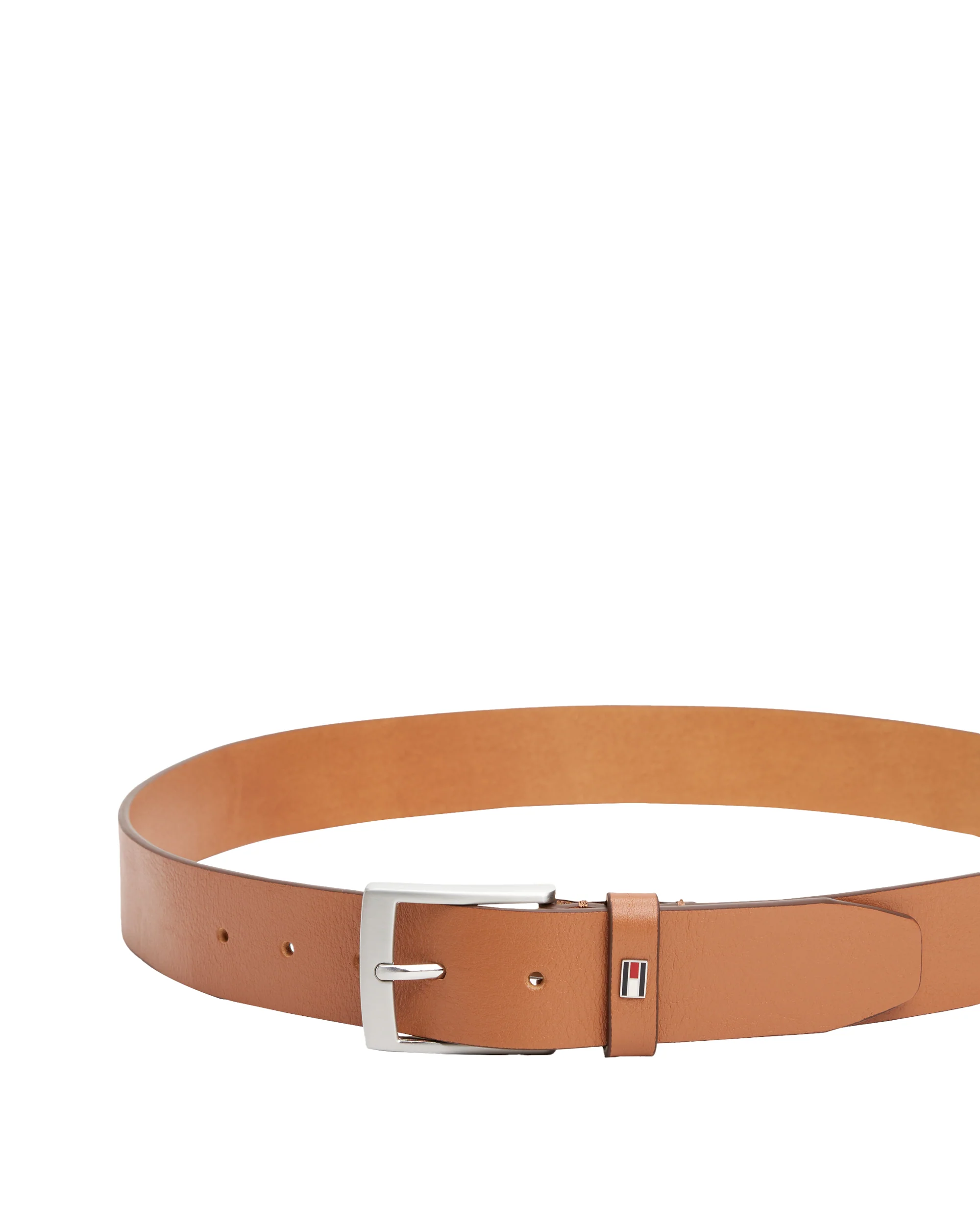 Tommy Hilfiger Adan Tonal Square Buckle Mens Leather Belt - Cognac - Image 2