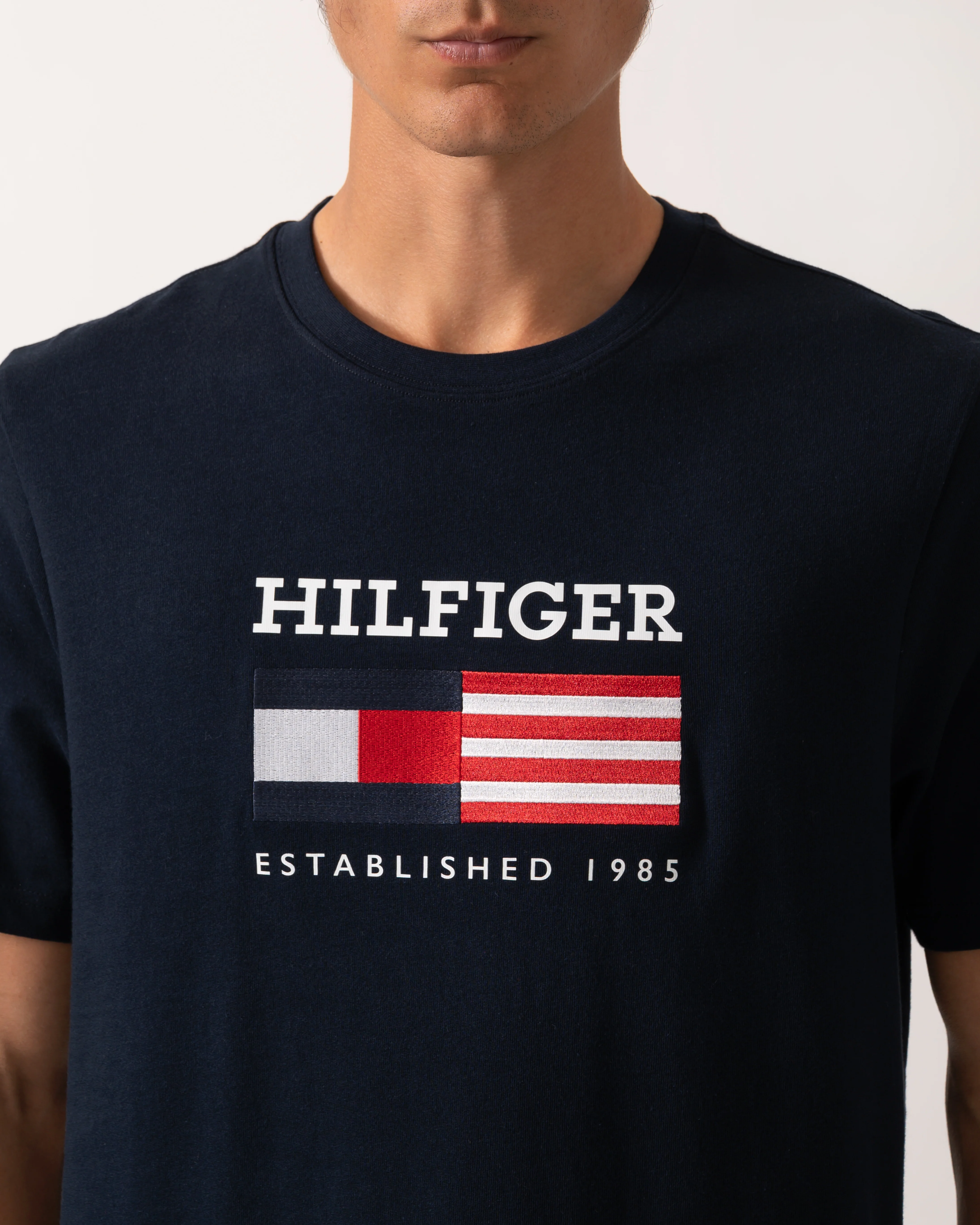 Tommy Hilfiger Americana Monotype Flag Box Mens T Shirt - Desert Sky - Image 2