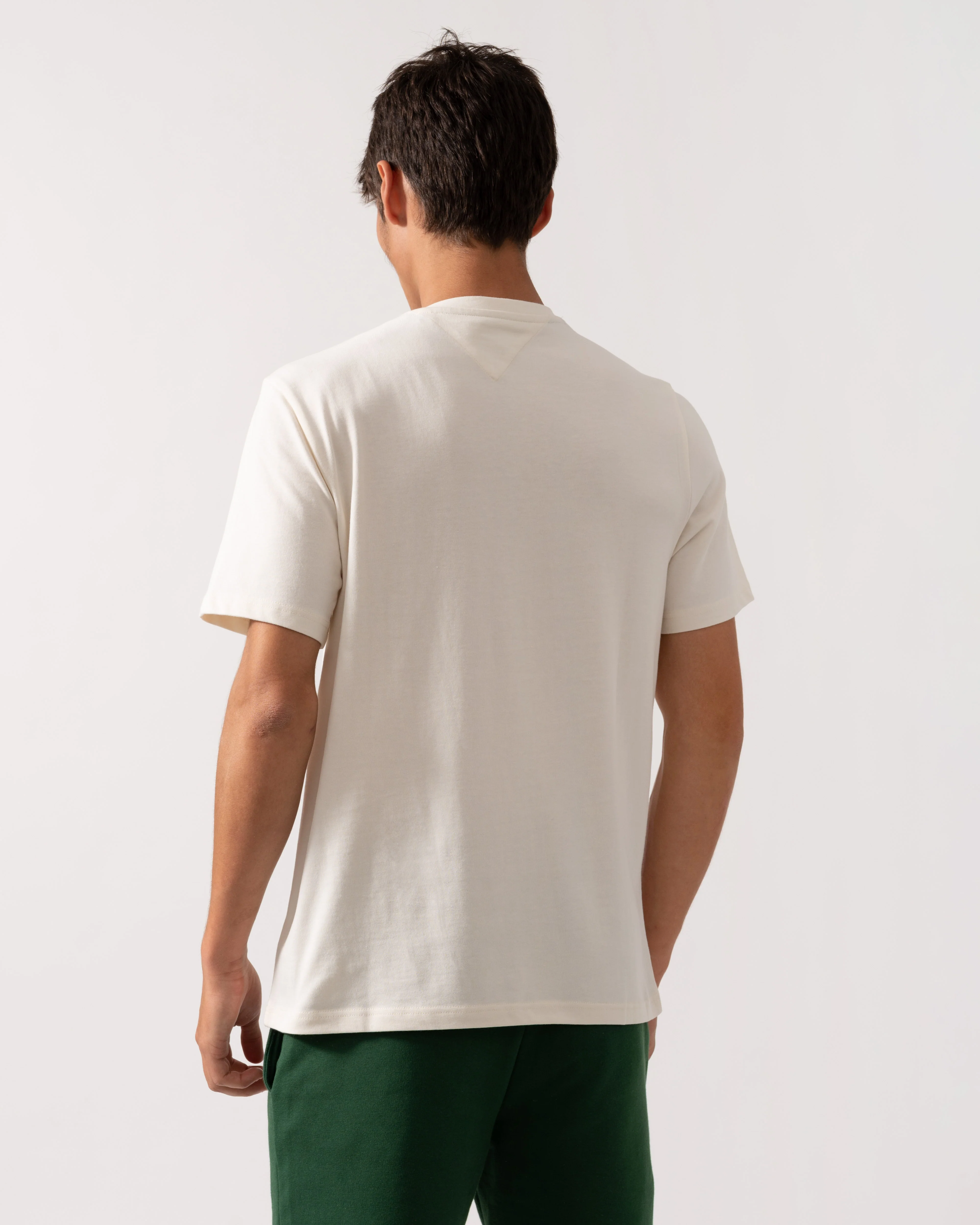 Tommy Hilfiger Americana Monotype Flag Box Mens T Shirt - Ivory Petal - Image 4