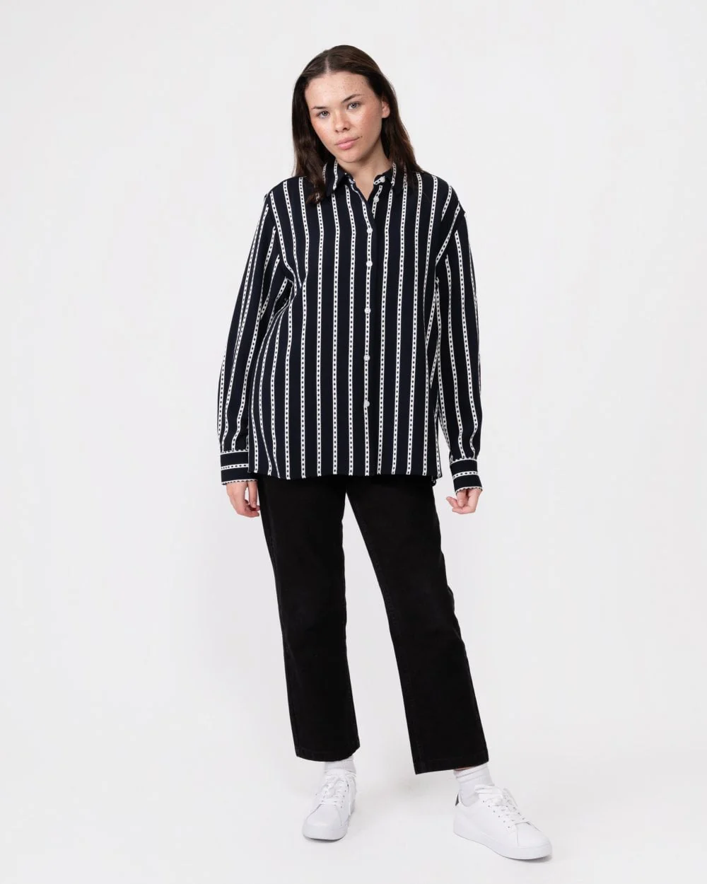 Tommy Hilfiger Argyle Stripe Womens Relaxed Fit Shirt - Image 3