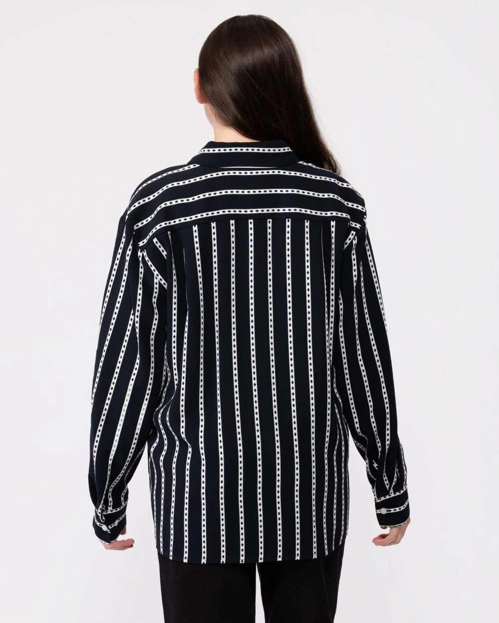 Tommy Hilfiger Argyle Stripe Womens Relaxed Fit Shirt - Image 4