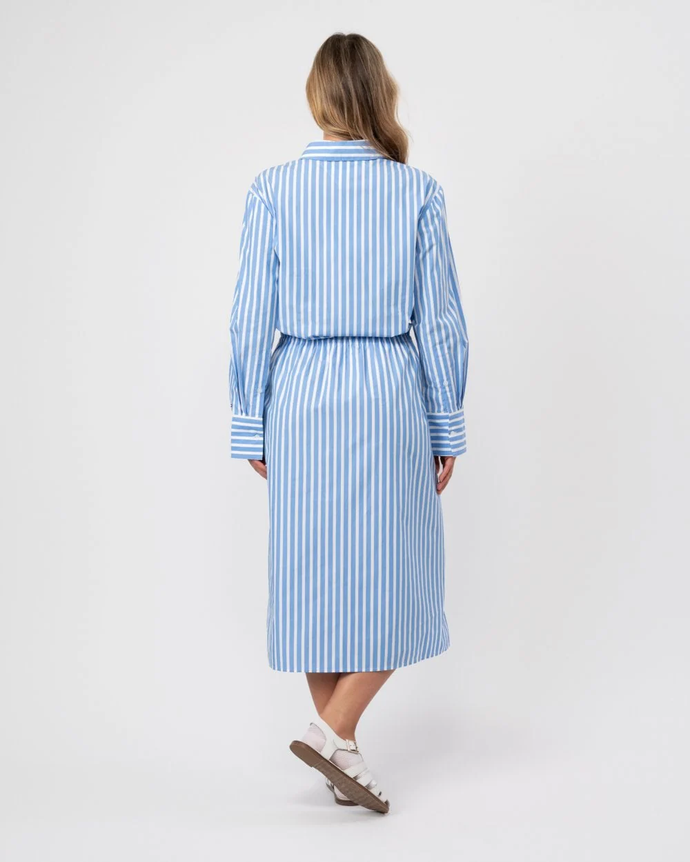 Tommy Hilfiger Blouson Long Sleeve Womens Midi Shirt Dress - Image 4