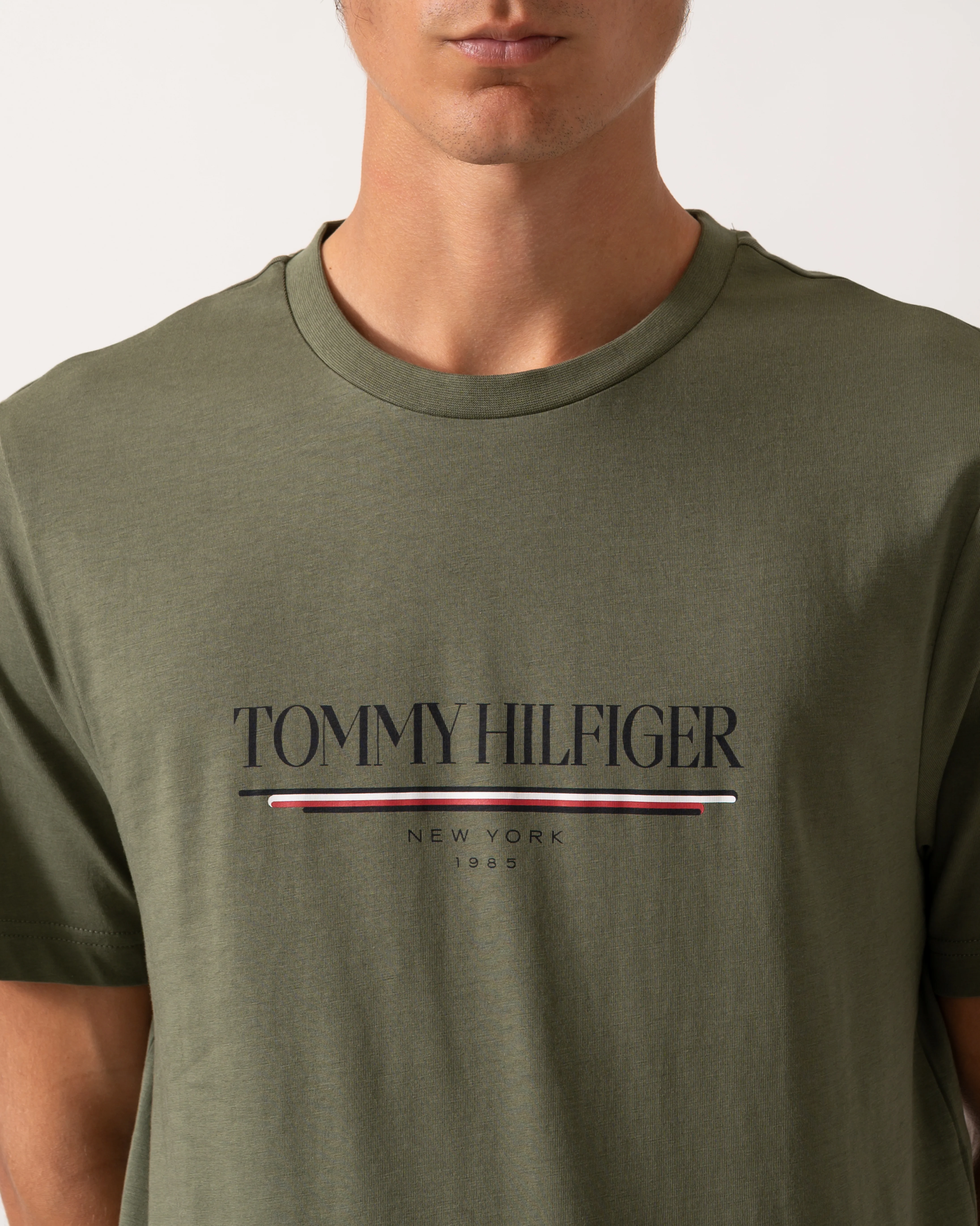 Tommy Hilfiger Brand Love Hilfiger Mens Tee - Battle Green - Image 2