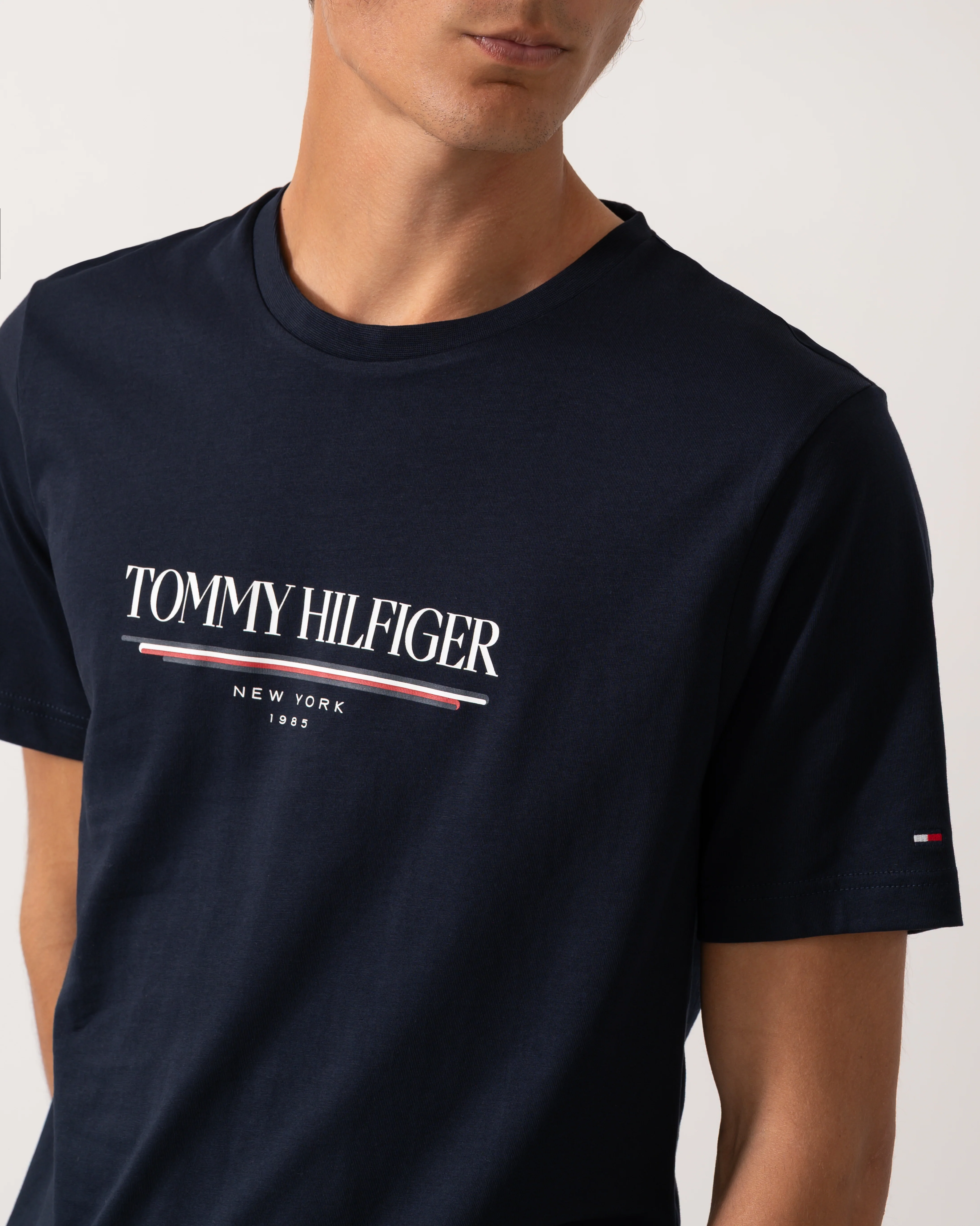 Tommy Hilfiger Brand Love Hilfiger Mens Tee - Desert Sky - Image 2