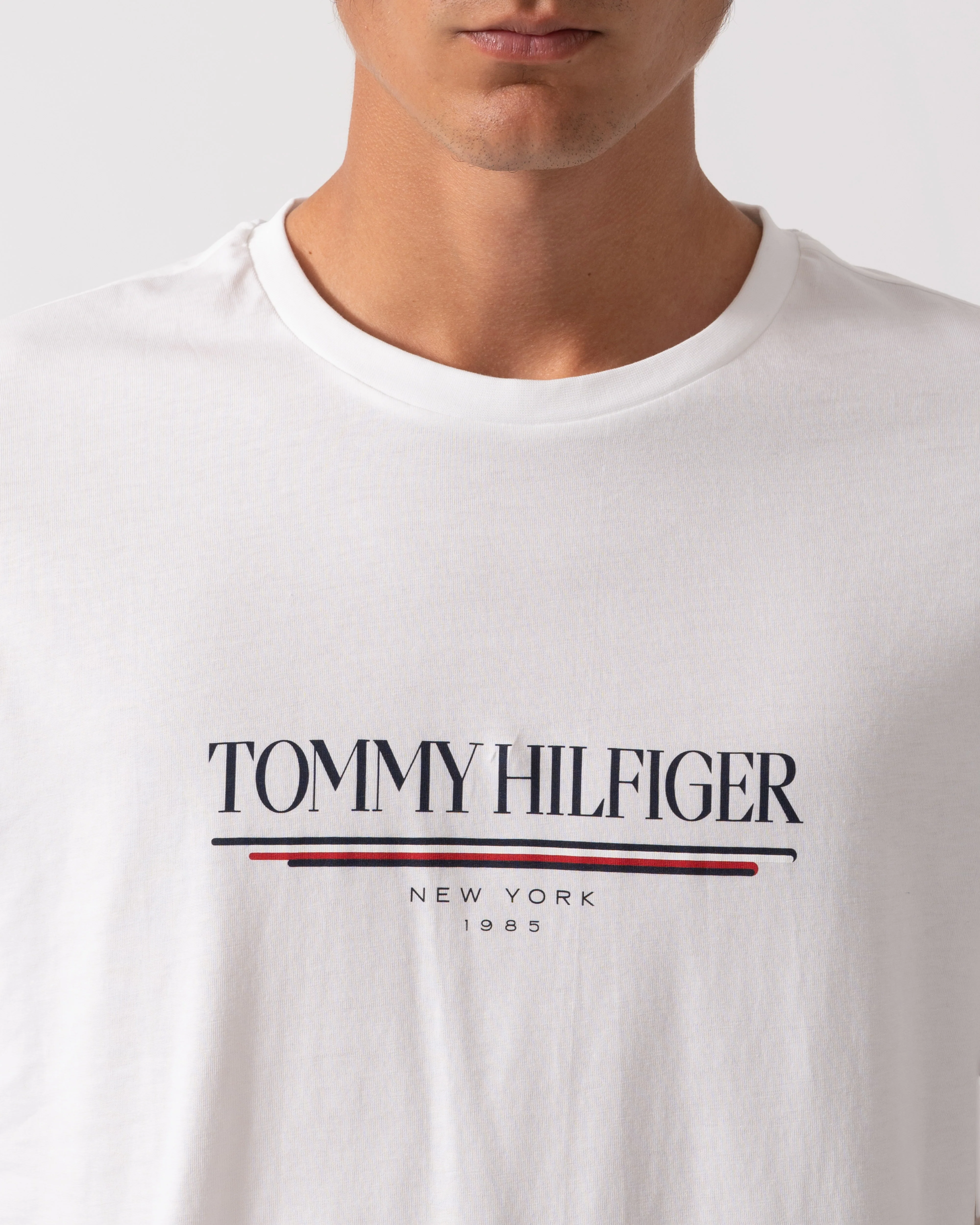 Tommy Hilfiger Brand Love Hilfiger Mens Tee - White - Image 2