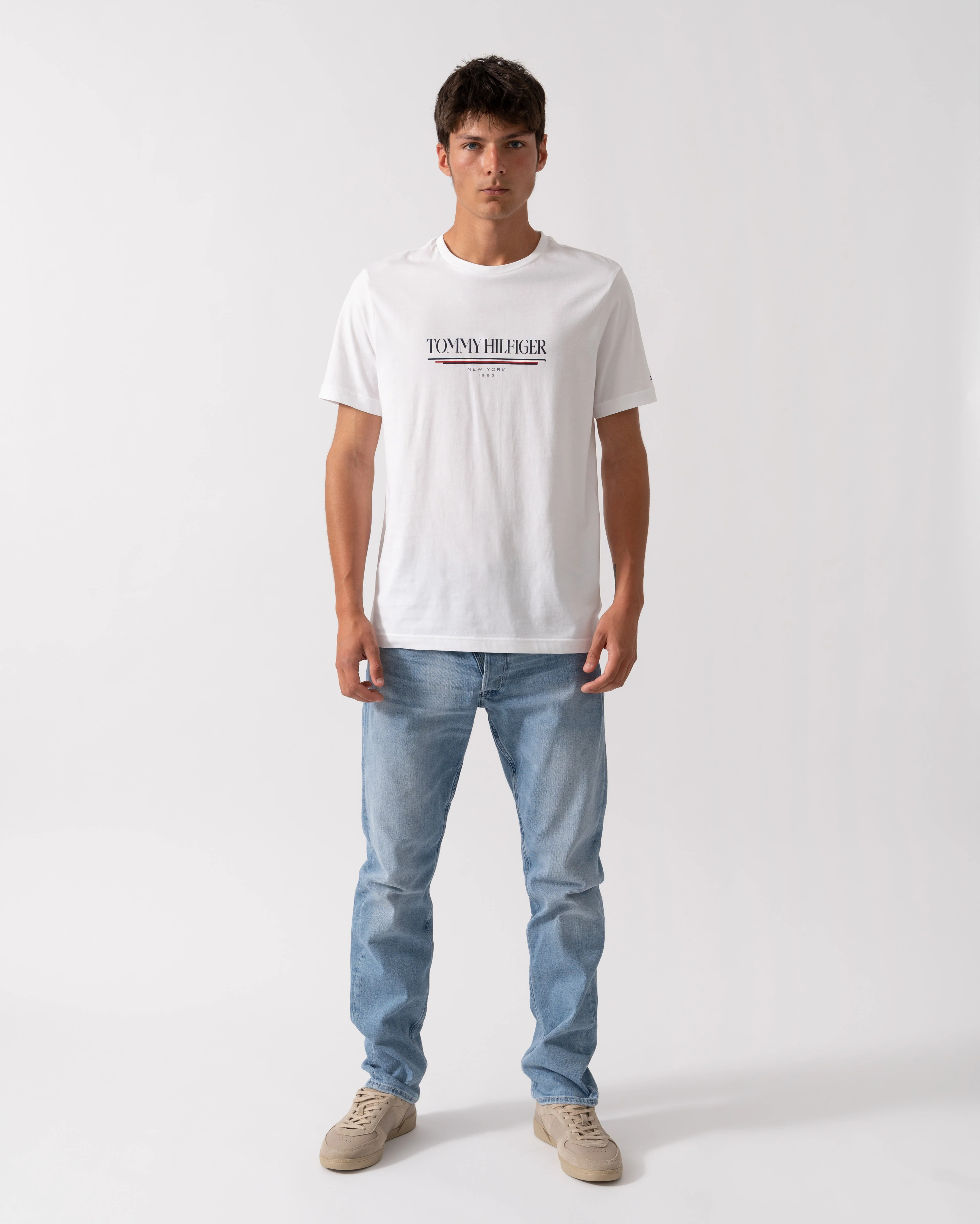 Tommy Hilfiger Brand Love Hilfiger Mens Tee - White - Image 3