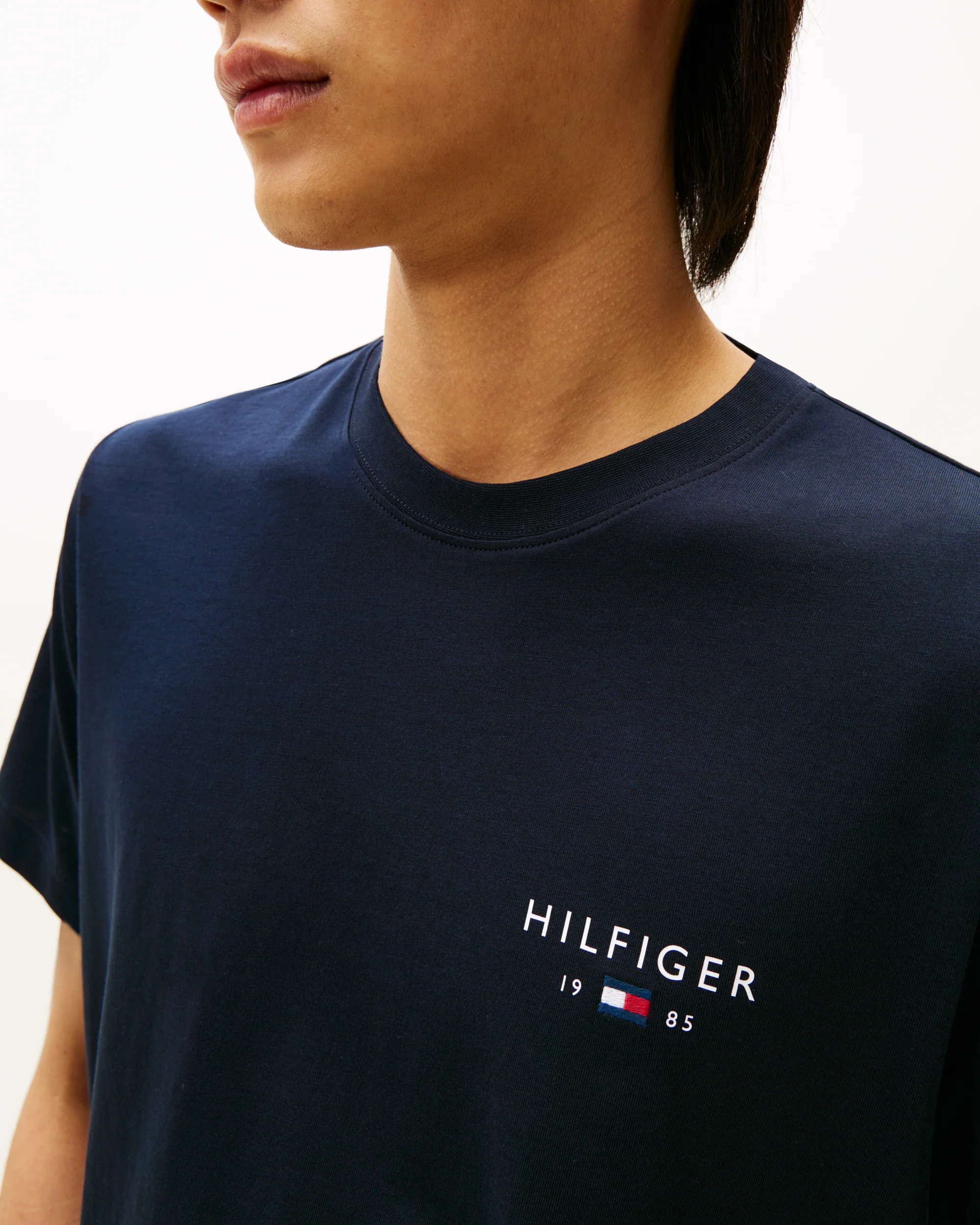 Tommy Hilfiger Brand Love Mens Small Hilfiger Logo T-Shirt - Desert Sky - Image 2