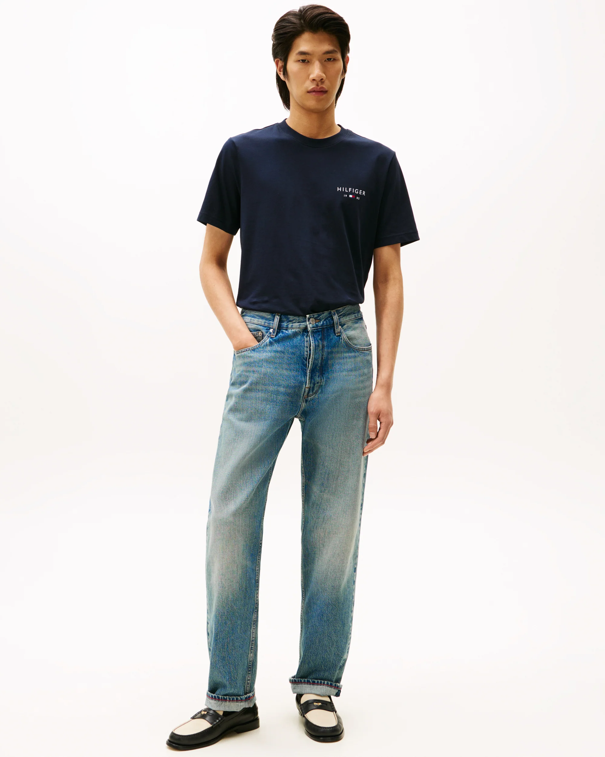 Tommy Hilfiger Brand Love Mens Small Hilfiger Logo T-Shirt - Desert Sky - Image 3