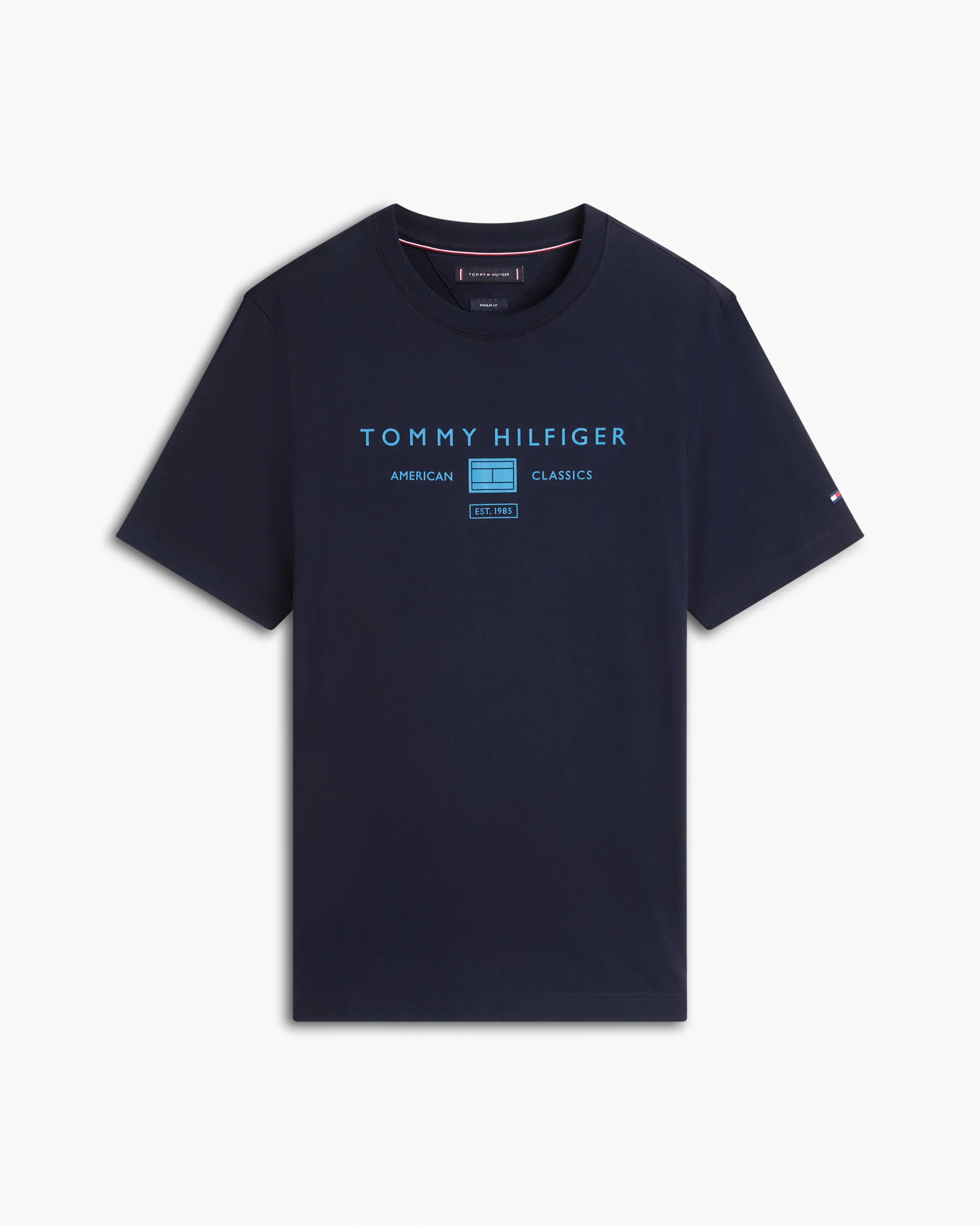 Tommy Hilfiger Brand Love Mono Stack Mens T-Shirt - Desert Sky - Image 5