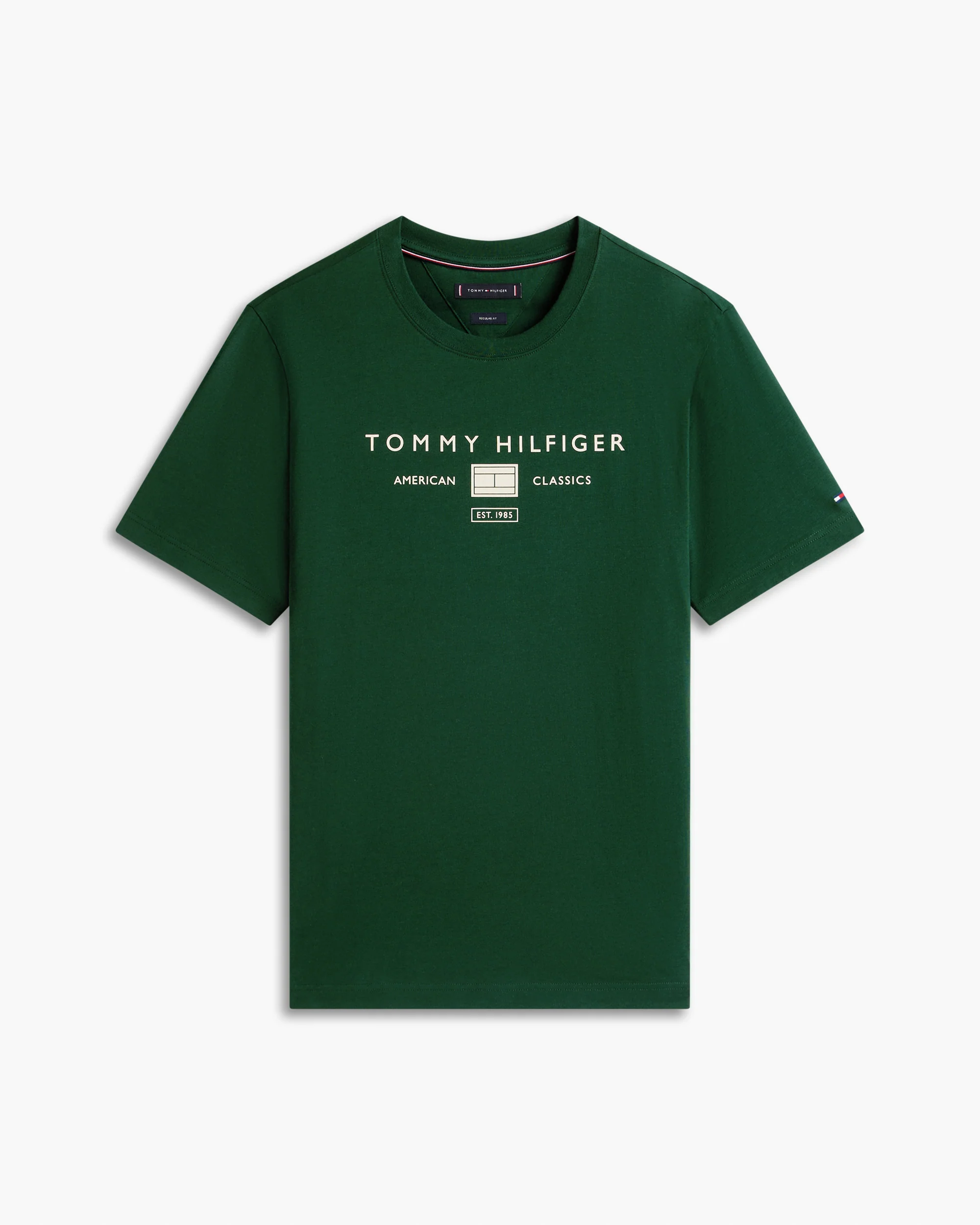 Tommy Hilfiger Brand Love Mono Stack Mens T-Shirt - Nocturnal Green - Image 5