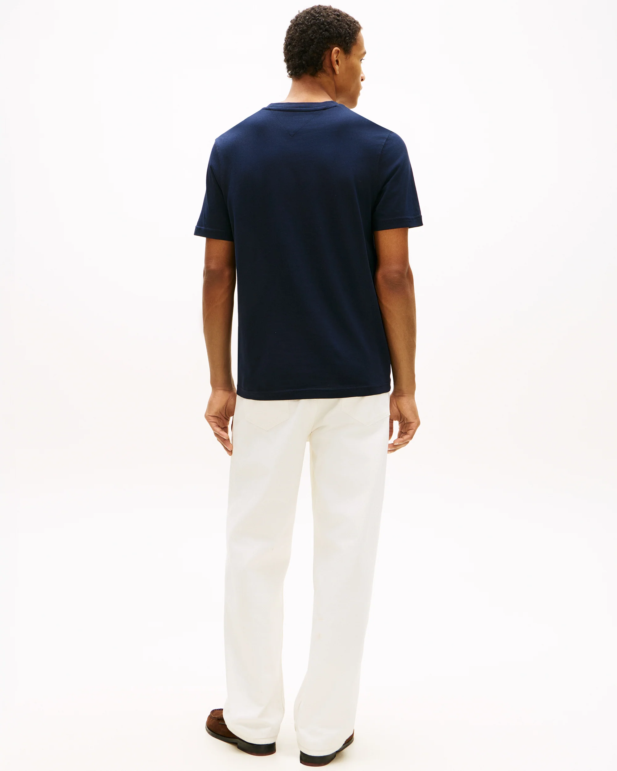 Tommy Hilfiger Brand Love Text Stack Mens T-Shirt - Desert Sky - Image 4