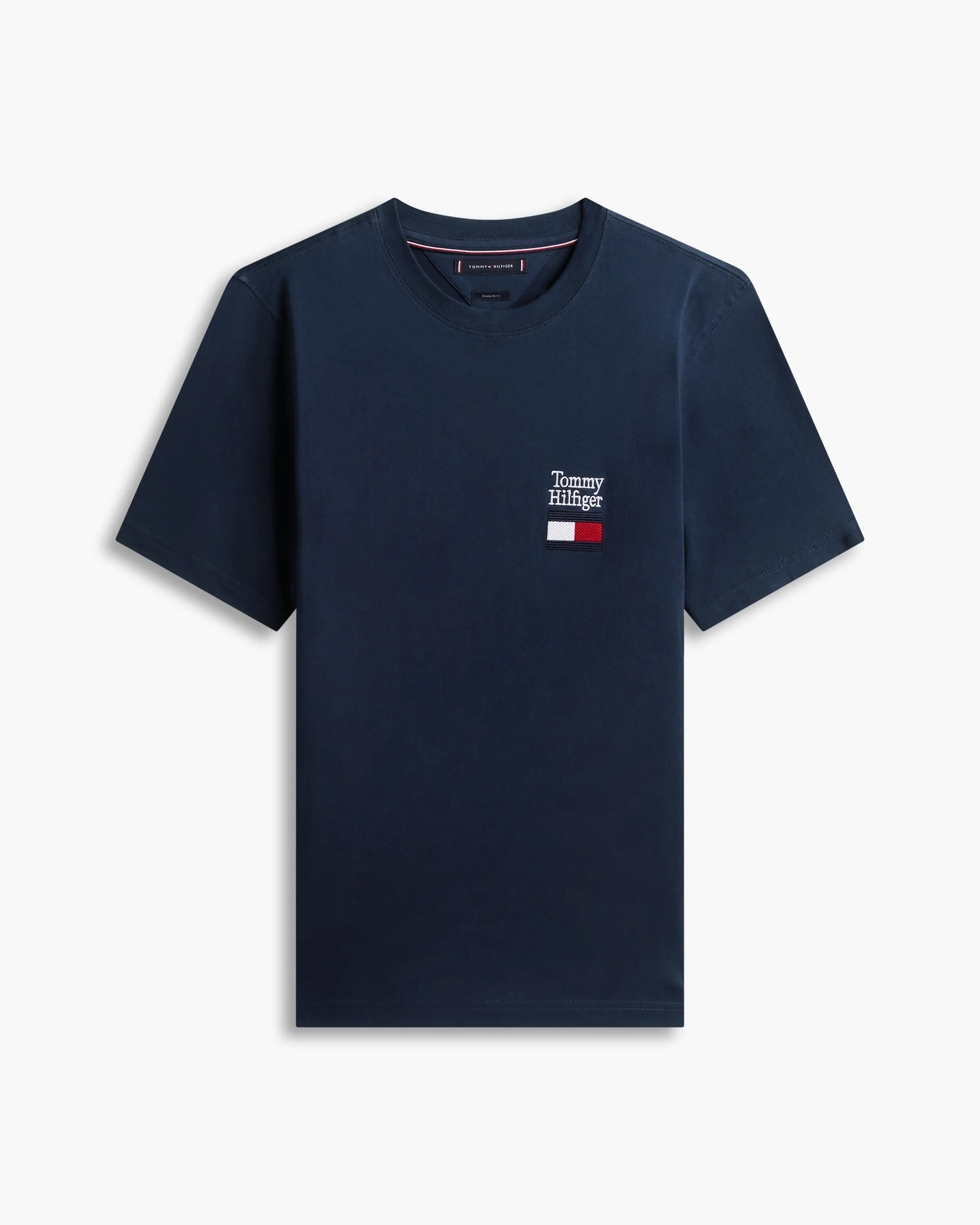 Tommy Hilfiger Brand Love Text Stack Mens T-Shirt - Desert Sky - Image 5
