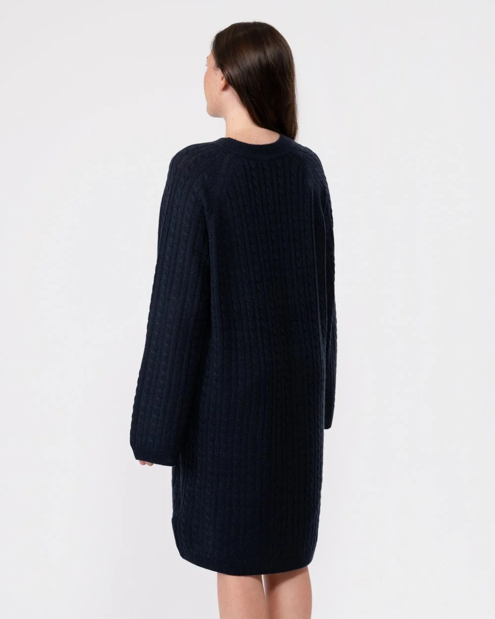Tommy Hilfiger Cable Knit Womens Relaxed Jumper Dress - Desert Sky - Image 4