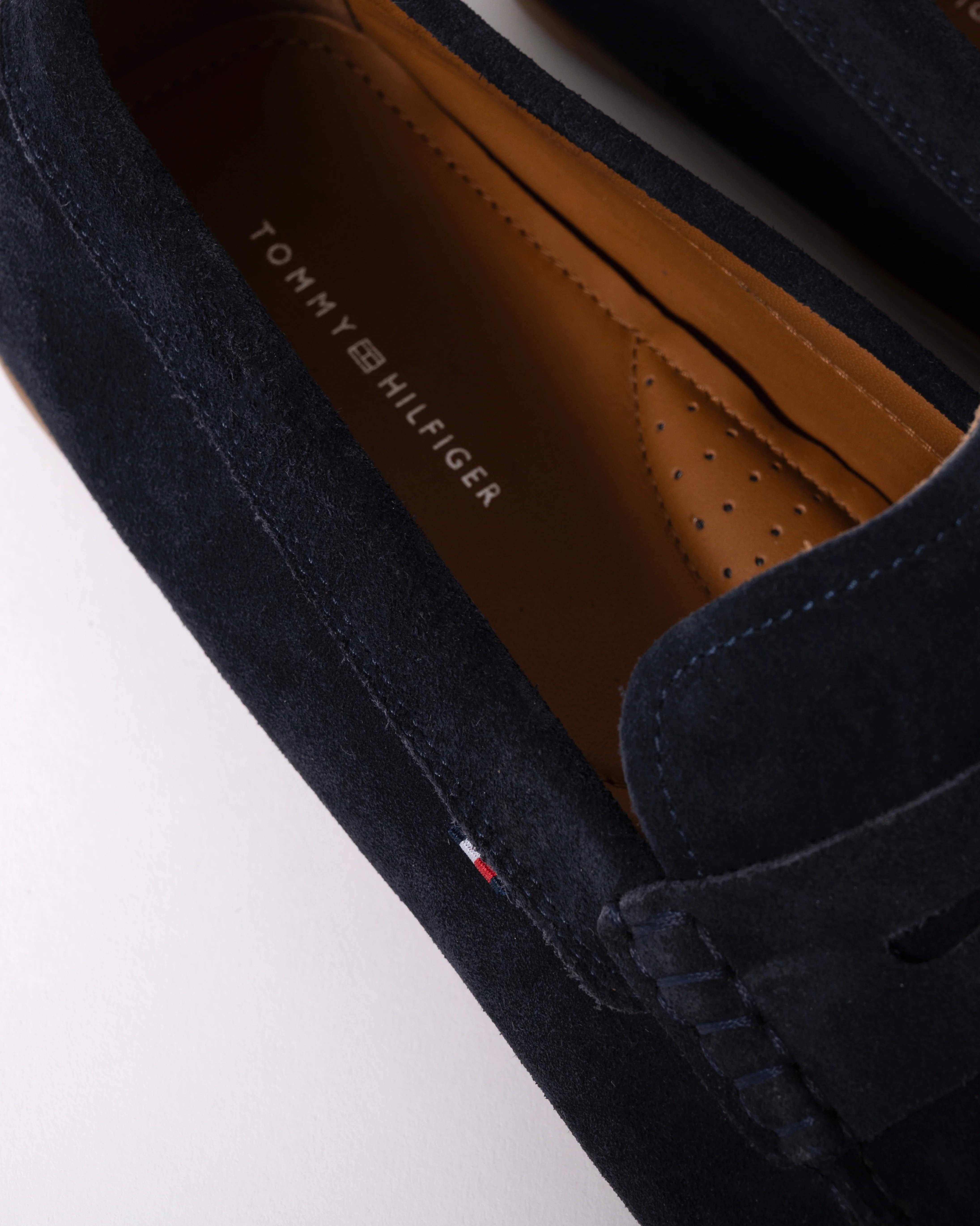 Tommy Hilfiger Casual Hilfiger Suede Mens Driving Shoes - Desert Sky - Image 2