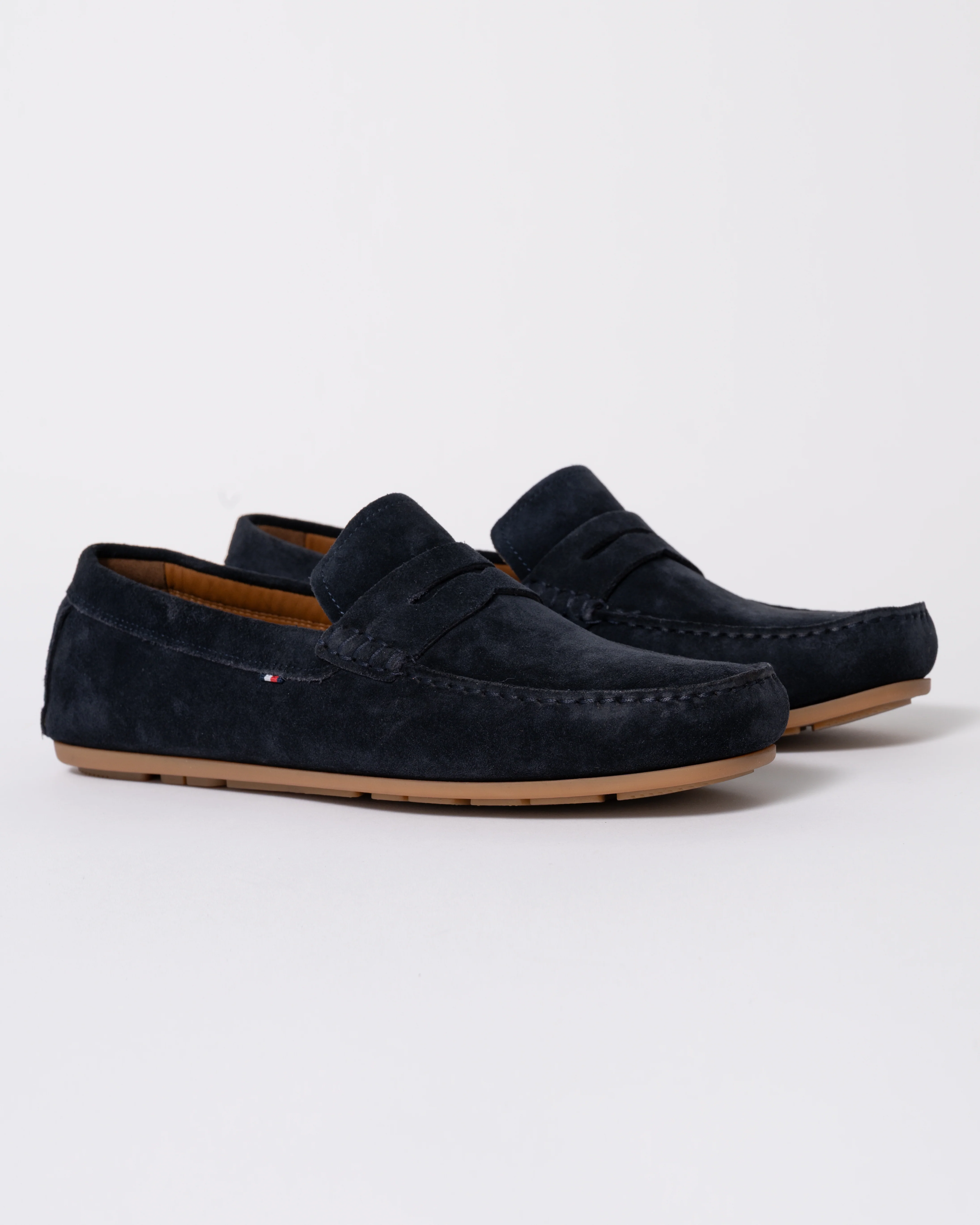 Tommy Hilfiger Casual Hilfiger Suede Mens Driving Shoes - Desert Sky - Image 4