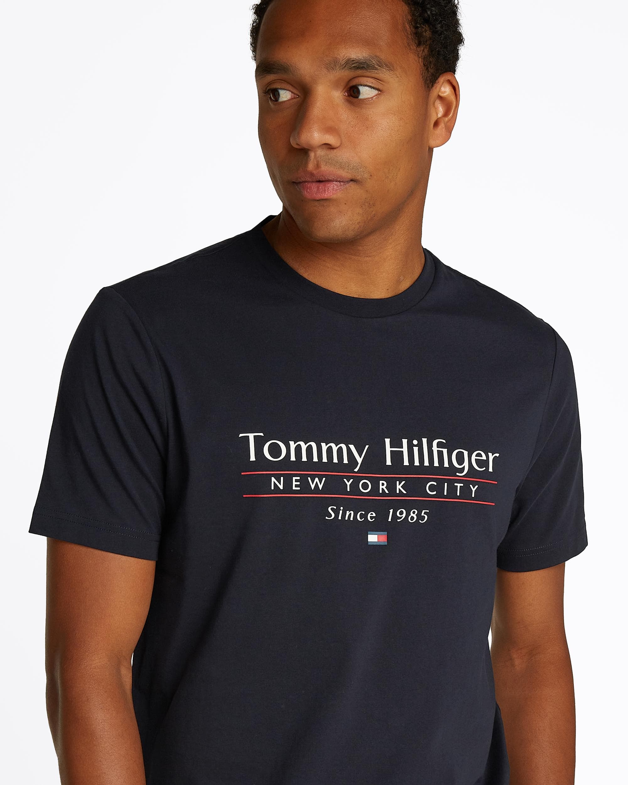 Tommy Hilfiger Center Stack Mens T Shirt - Desert Sky - Image 2