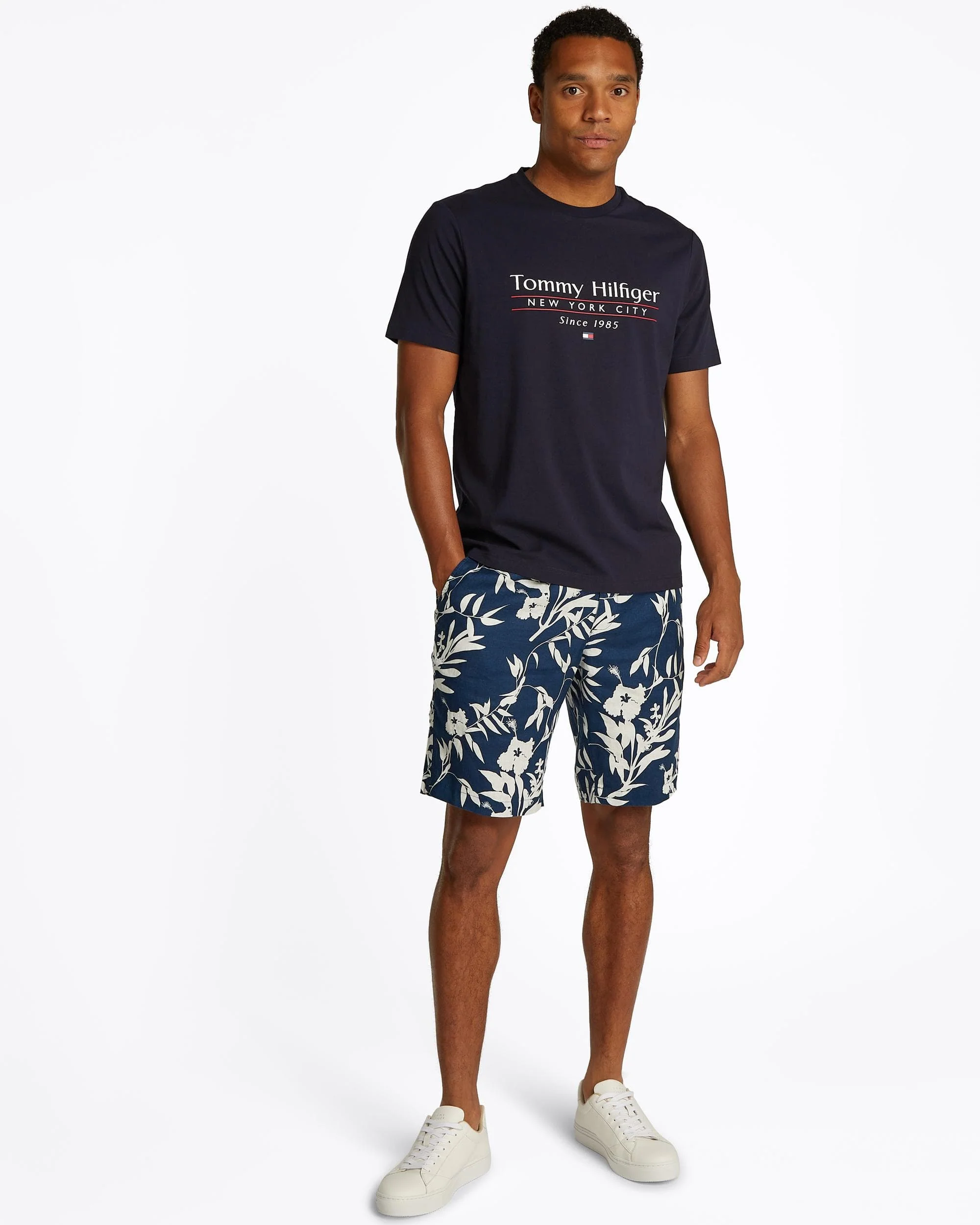 Tommy Hilfiger Center Stack Mens T Shirt - Desert Sky - Image 4
