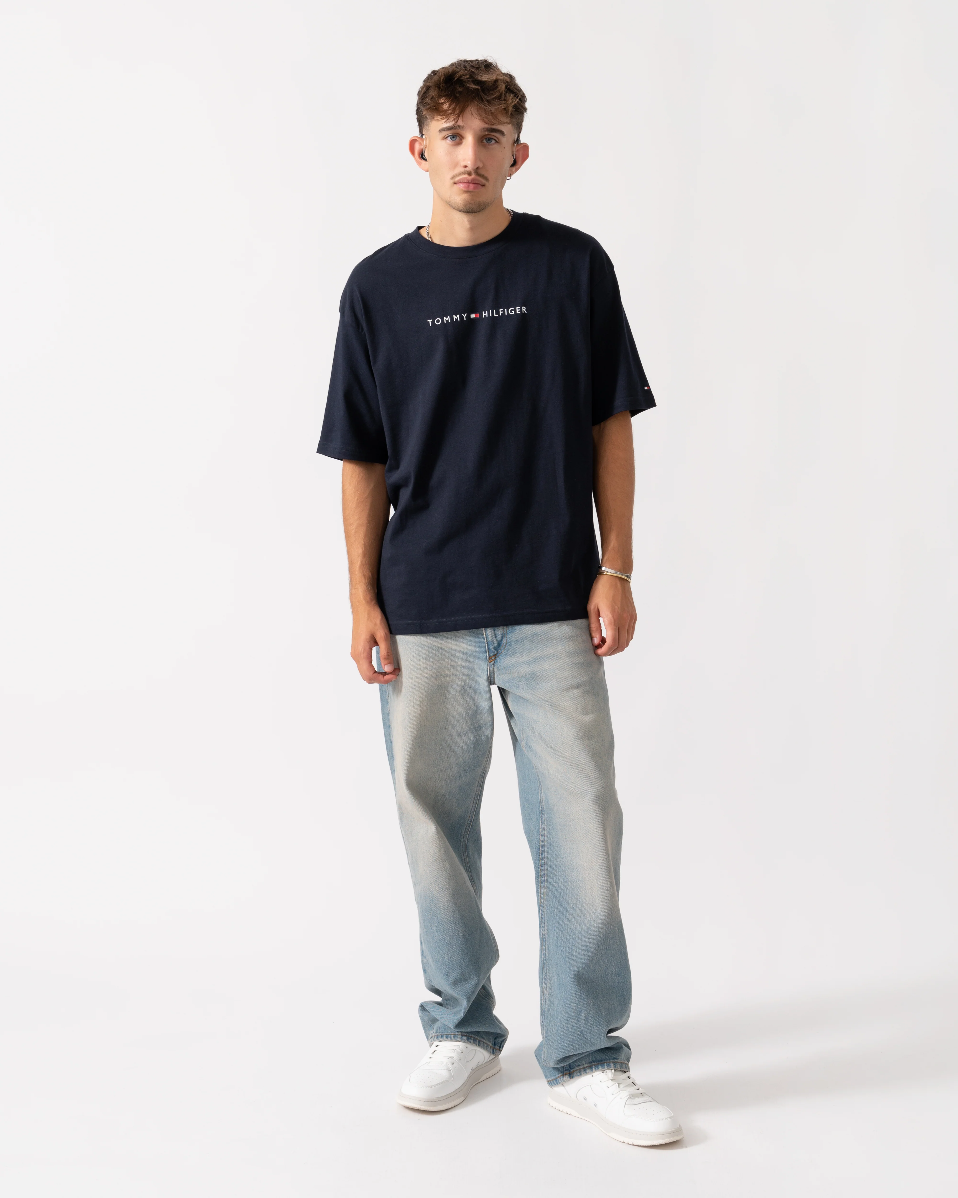 Tommy Hilfiger Contrast Logo Mens T-Shirt - Desert Sky - Image 2