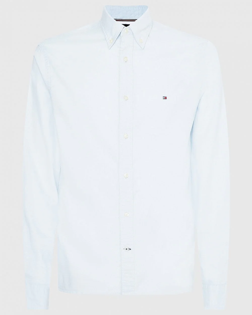 Tommy Hilfiger Core 1985 Flex Mens Long Sleeve Oxford Shirt - Calm Blue - Image 5