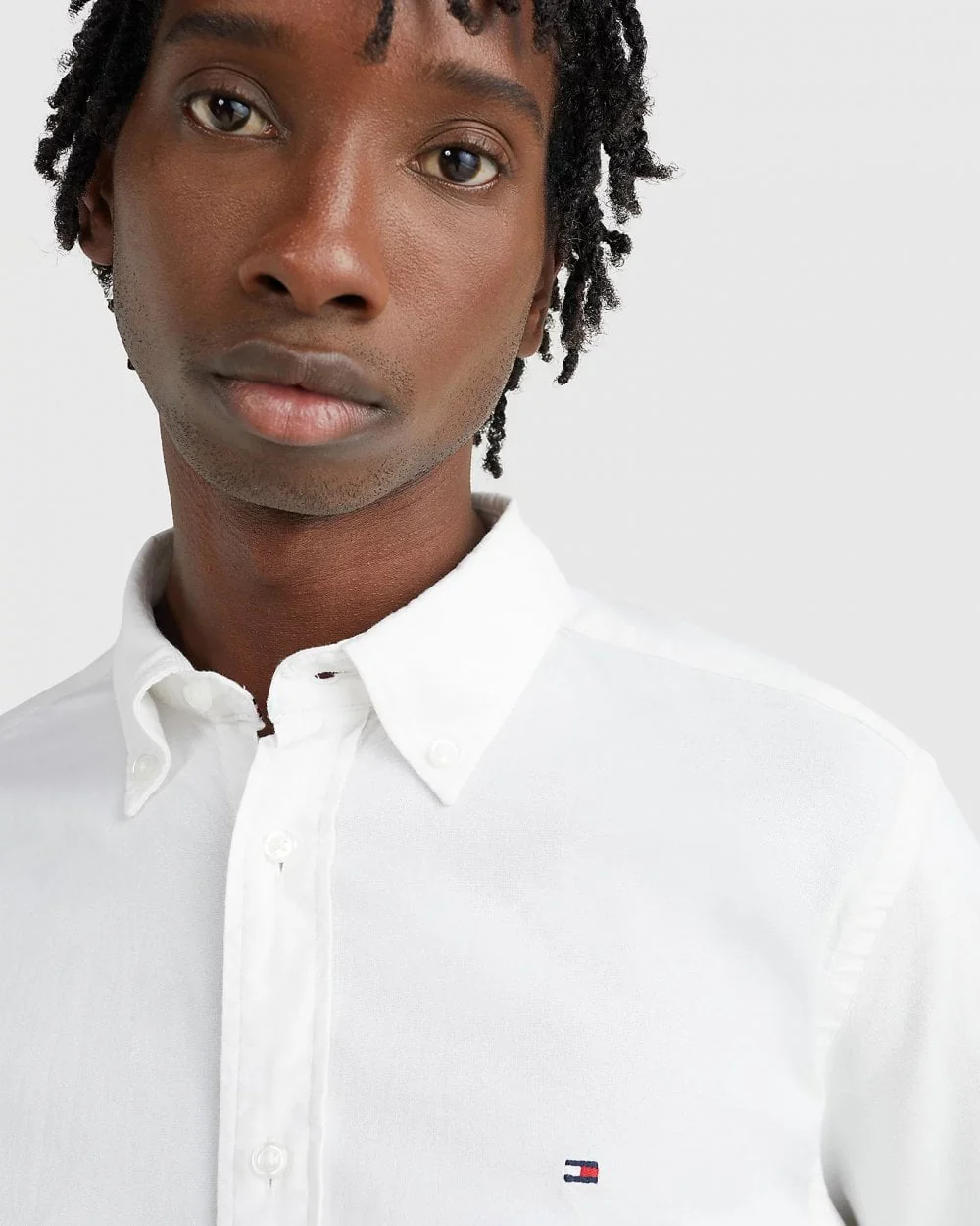 Tommy Hilfiger Core 1985 Flex Mens Long Sleeve Oxford Shirt - White - Image 2