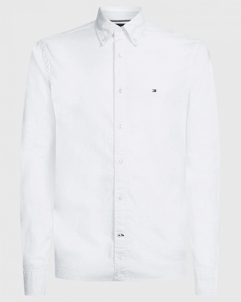 Tommy Hilfiger Core 1985 Flex Mens Long Sleeve Oxford Shirt - White - Image 5