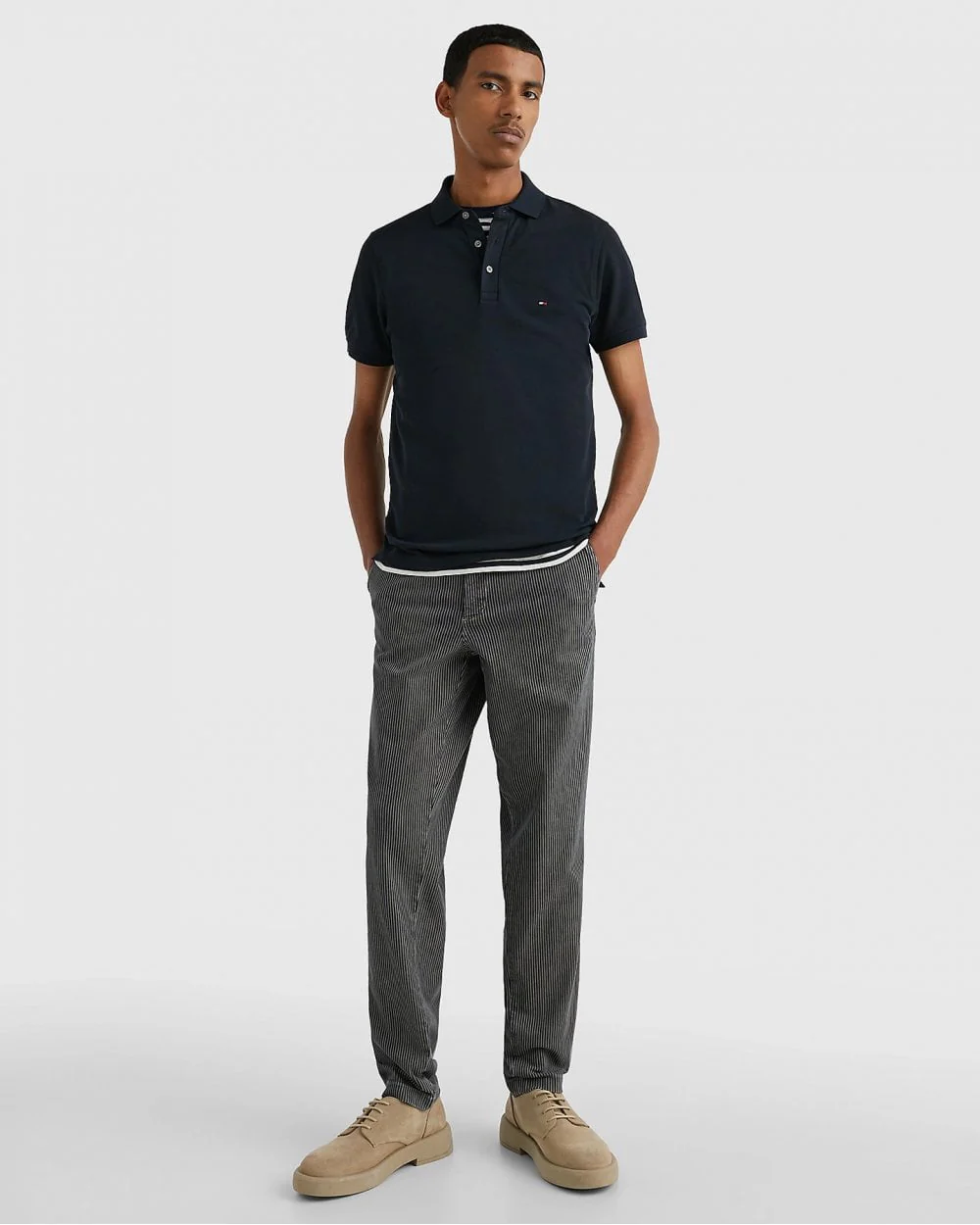 Tommy Hilfiger Core 1985 Slim Mens Polo Shirt - Desert Sky - Image 3