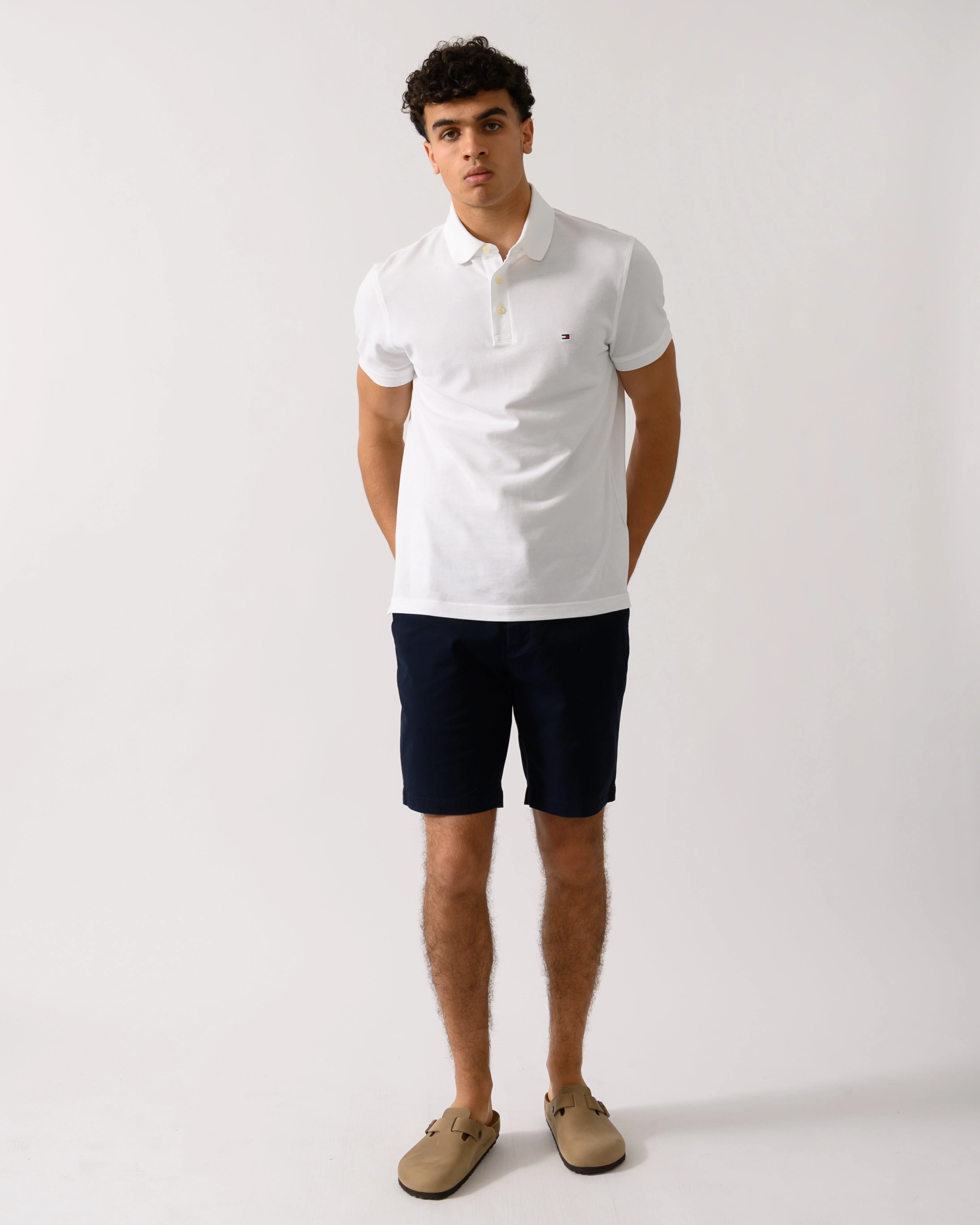Tommy Hilfiger Core 1985 Slim Mens Polo Shirt - White - Image 2