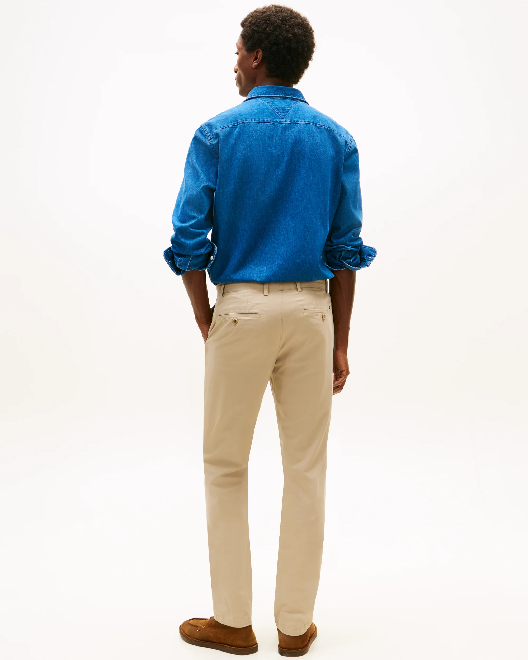 Tommy Hilfiger Core Denton Essential Mens Straight Twill Chinos - Batique Khaki - Image 4