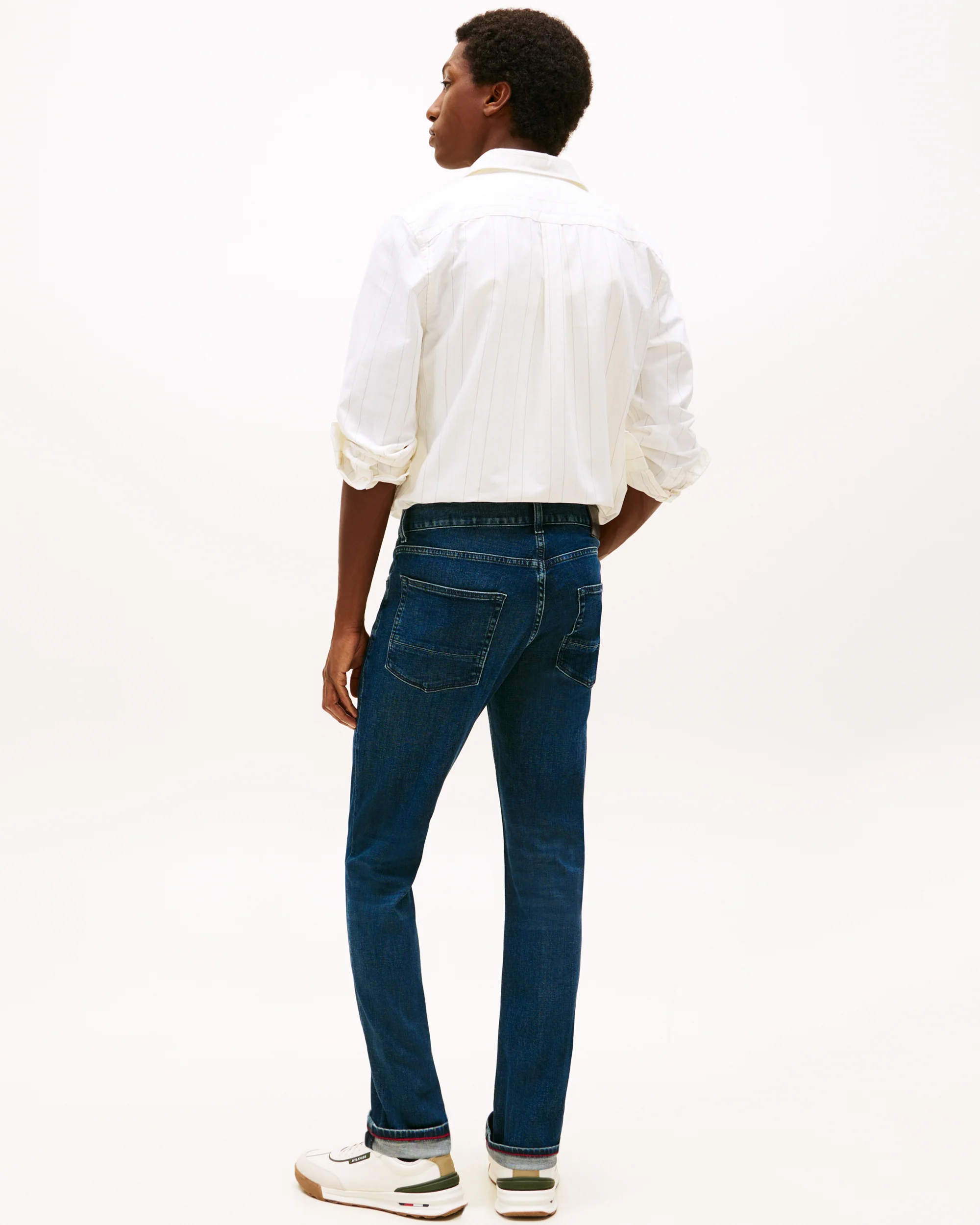 Tommy Hilfiger Core Denton Faded Mens Straight Leg Jeans - Tinted Blue - Image 4