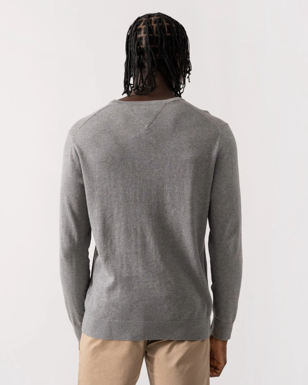Tommy Hilfiger Core Essential Cotton Crew Mens Sweatshirt - Medium Grey Heather - Image 4