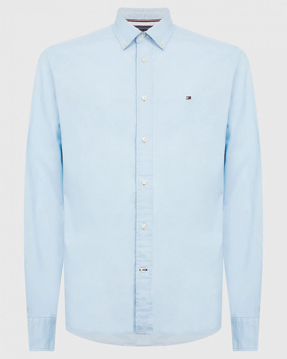 Tommy Hilfiger Core Flex Mens Long Sleeve Poplin Shirt - Calm Blue - Image 5