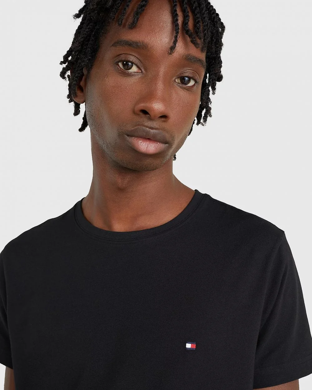 Tommy Hilfiger Core Stretch Mens Slim C-Neck T-Shirt - Black - Image 2